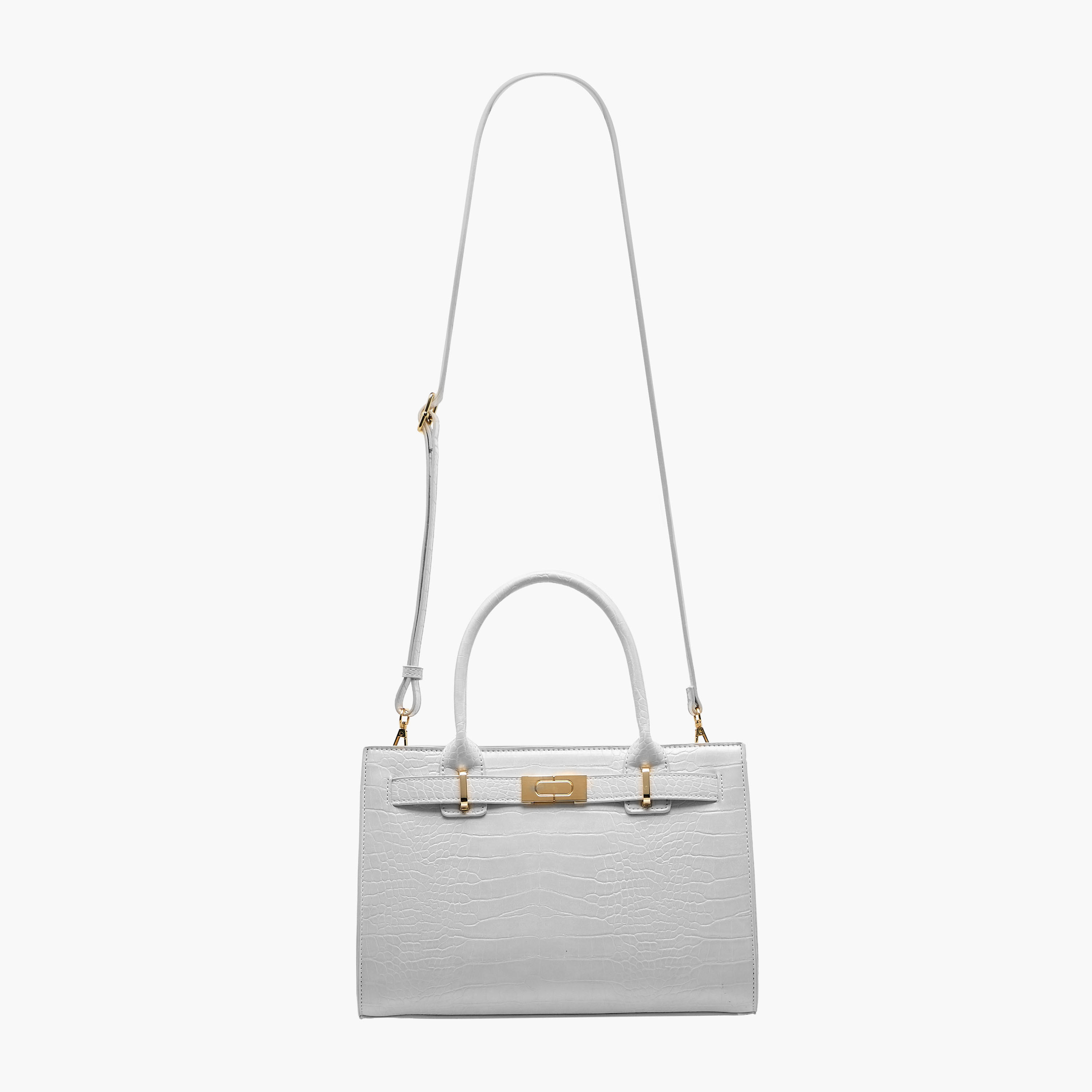 Sasha Kodes Textured Tote Bag with Adjustable Strap-women-bagsandwallets-handbags-image-3