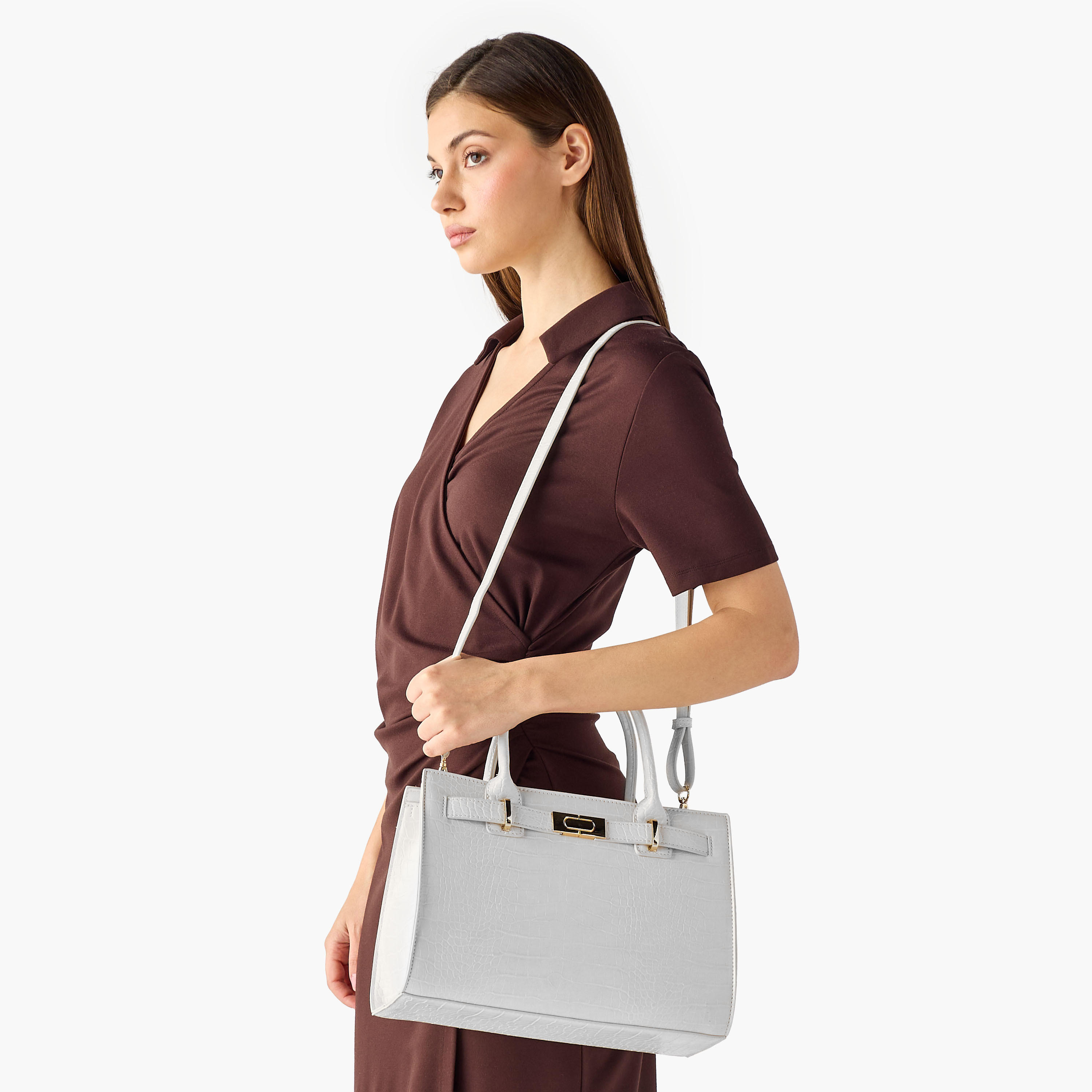 Sasha Kodes Textured Tote Bag with Adjustable Strap-women-bagsandwallets-handbags-image-9