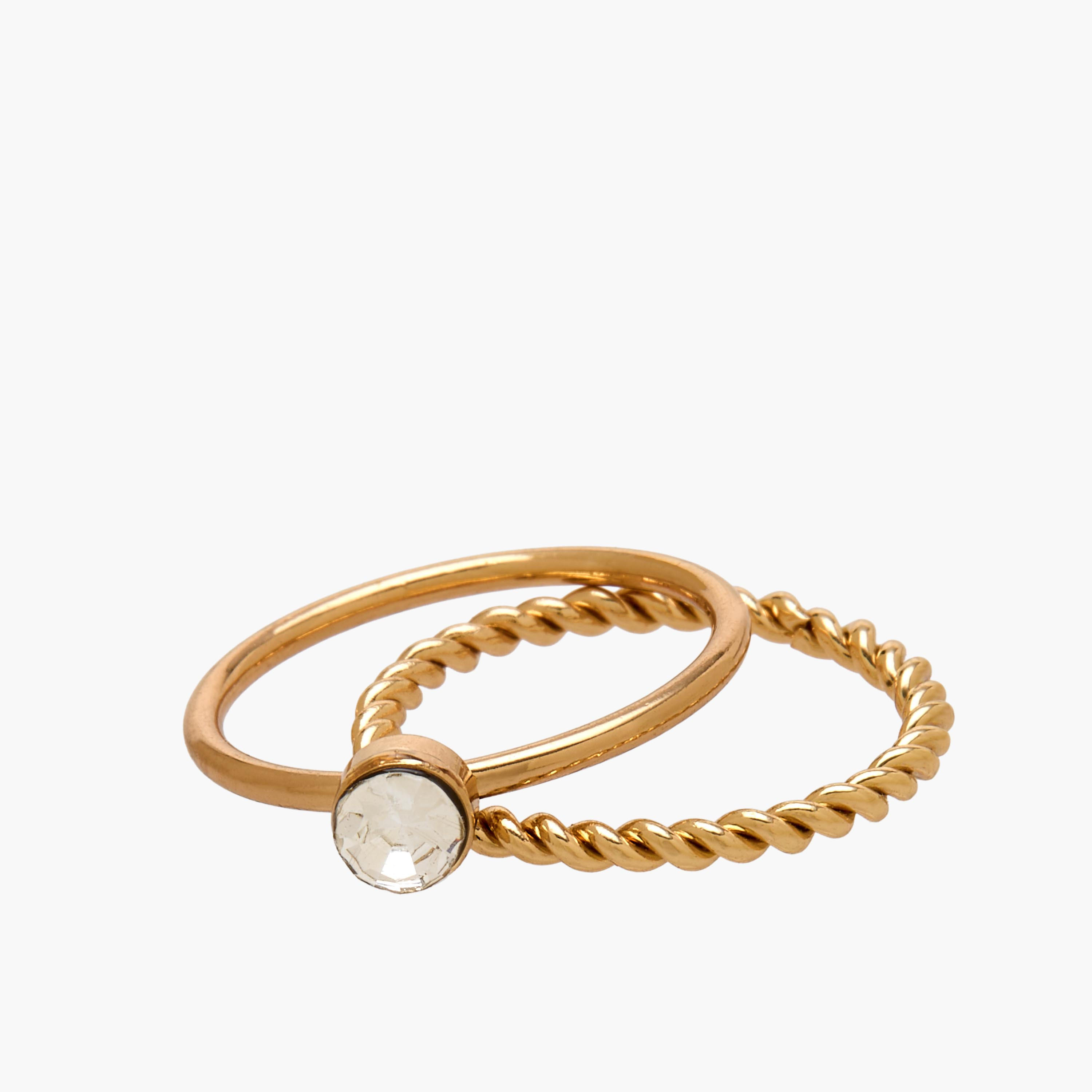 Set of 6 - Gold Tone Ring with Assorted Design-women-watchesandjewellery-jewellery-rings-image-3