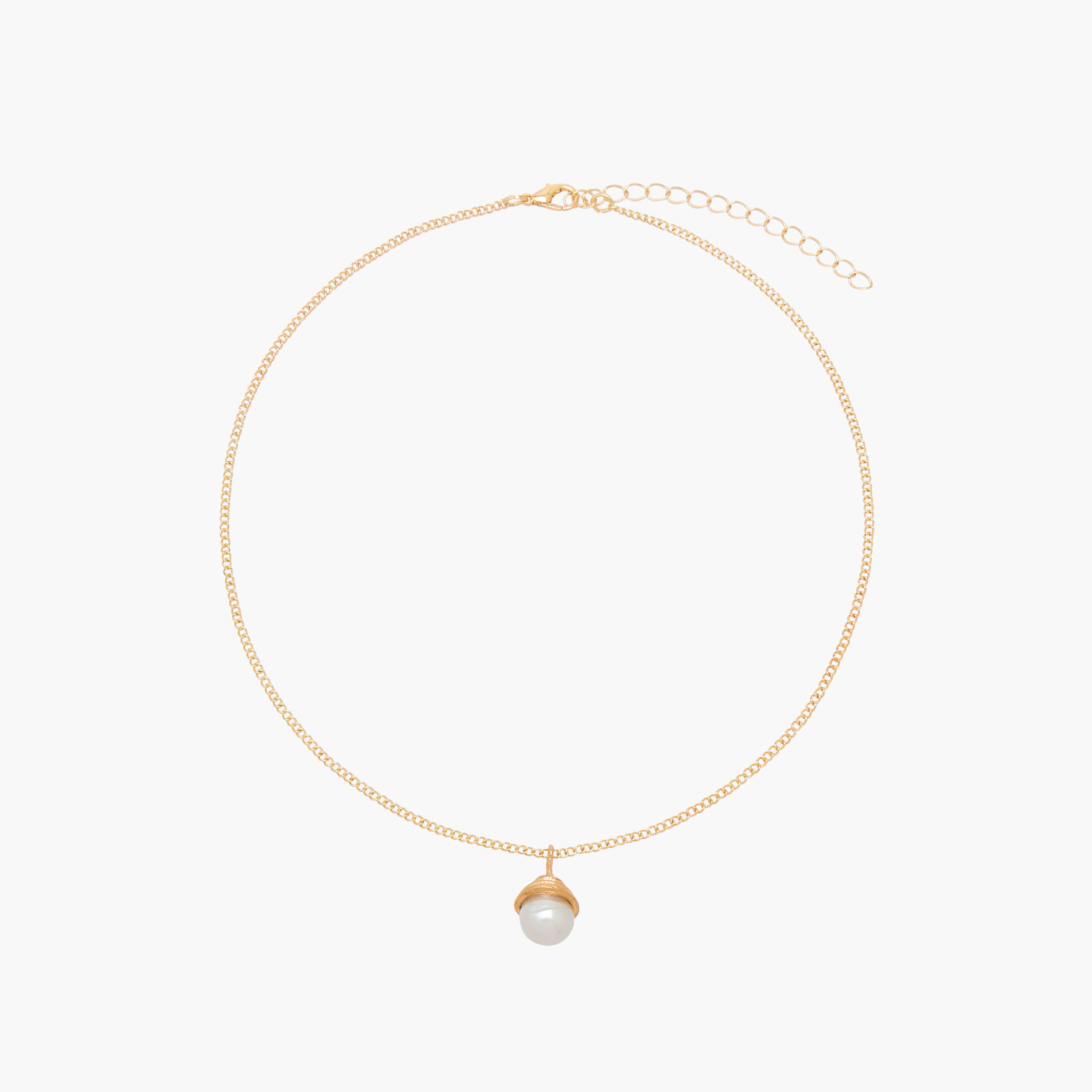 Gold Tone Necklace with Pearl Pendant-women-watchesandjewellery-jewellery-necklacesandpendants-image-1