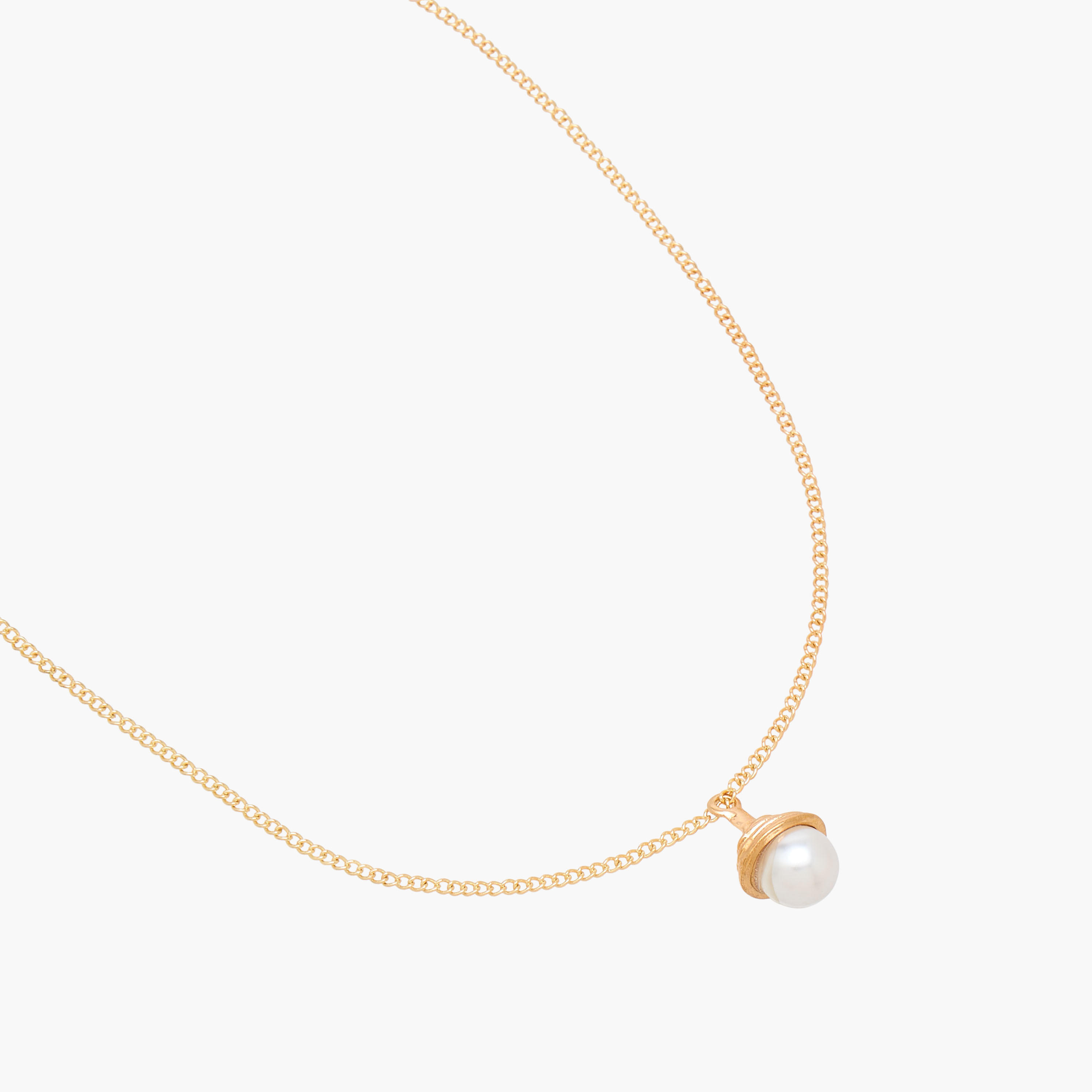 Gold Tone Necklace with Pearl Pendant-women-watchesandjewellery-jewellery-necklacesandpendants-image-2