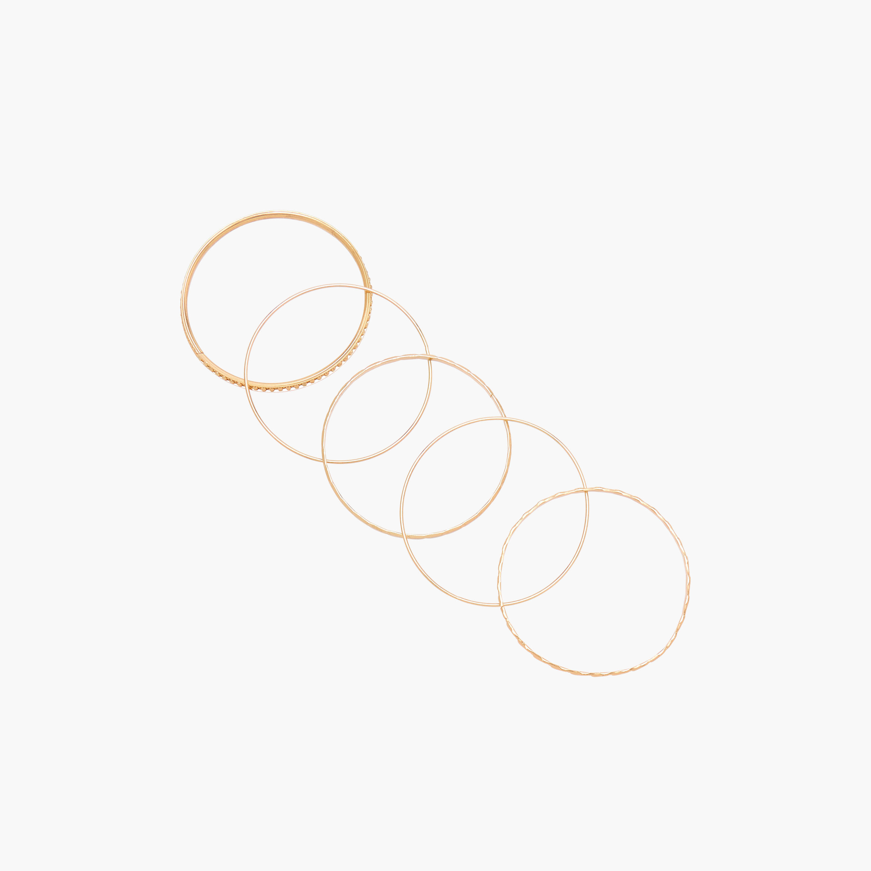 أساور بارزة الملمس بلون ذهبي - عبوة 4 قطع-women-watchesandjewellery-jewellery-banglesandbracelets-image-10