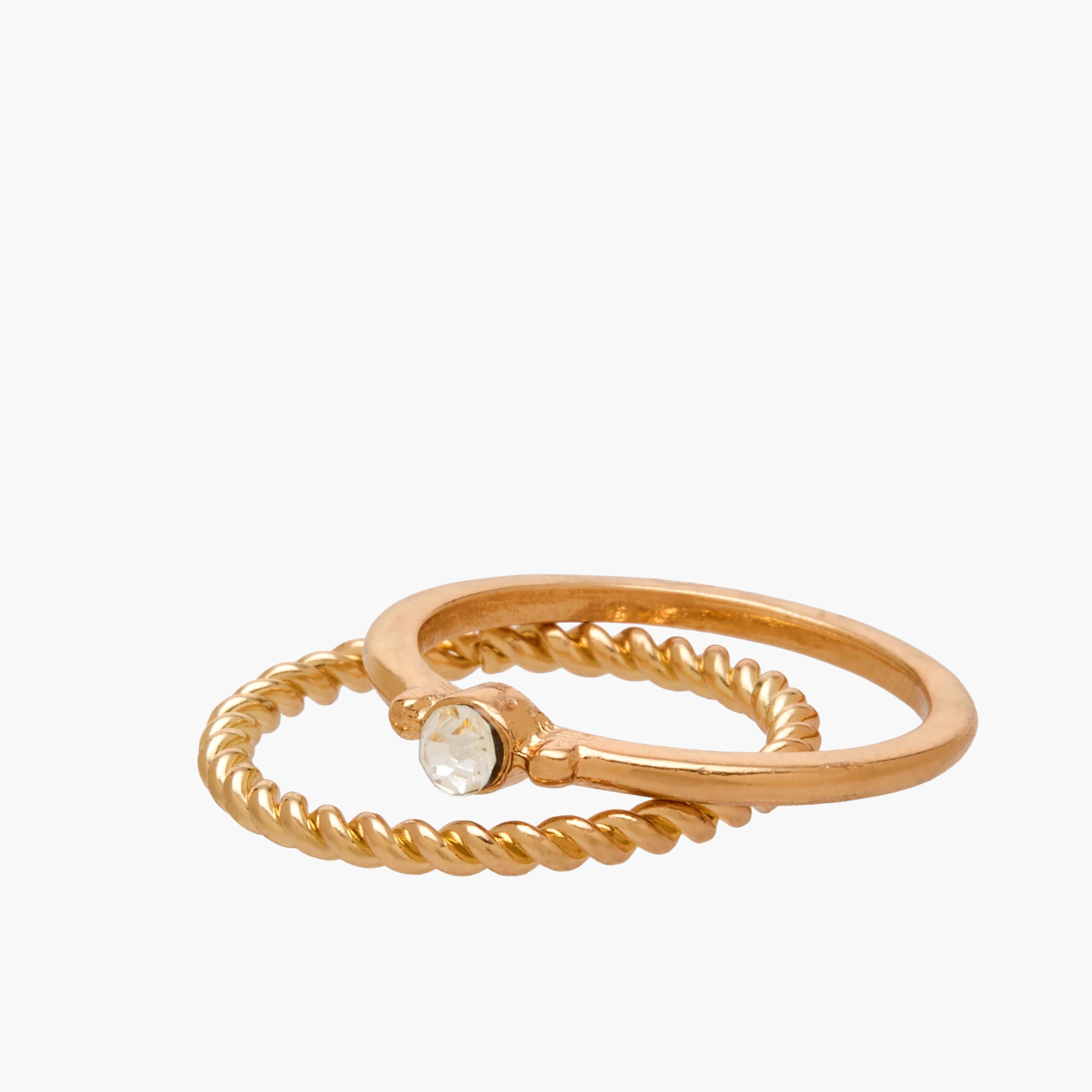 Set of 6 - Gold Tone Ring with Embellished Design-women-watchesandjewellery-jewellery-rings-image-3