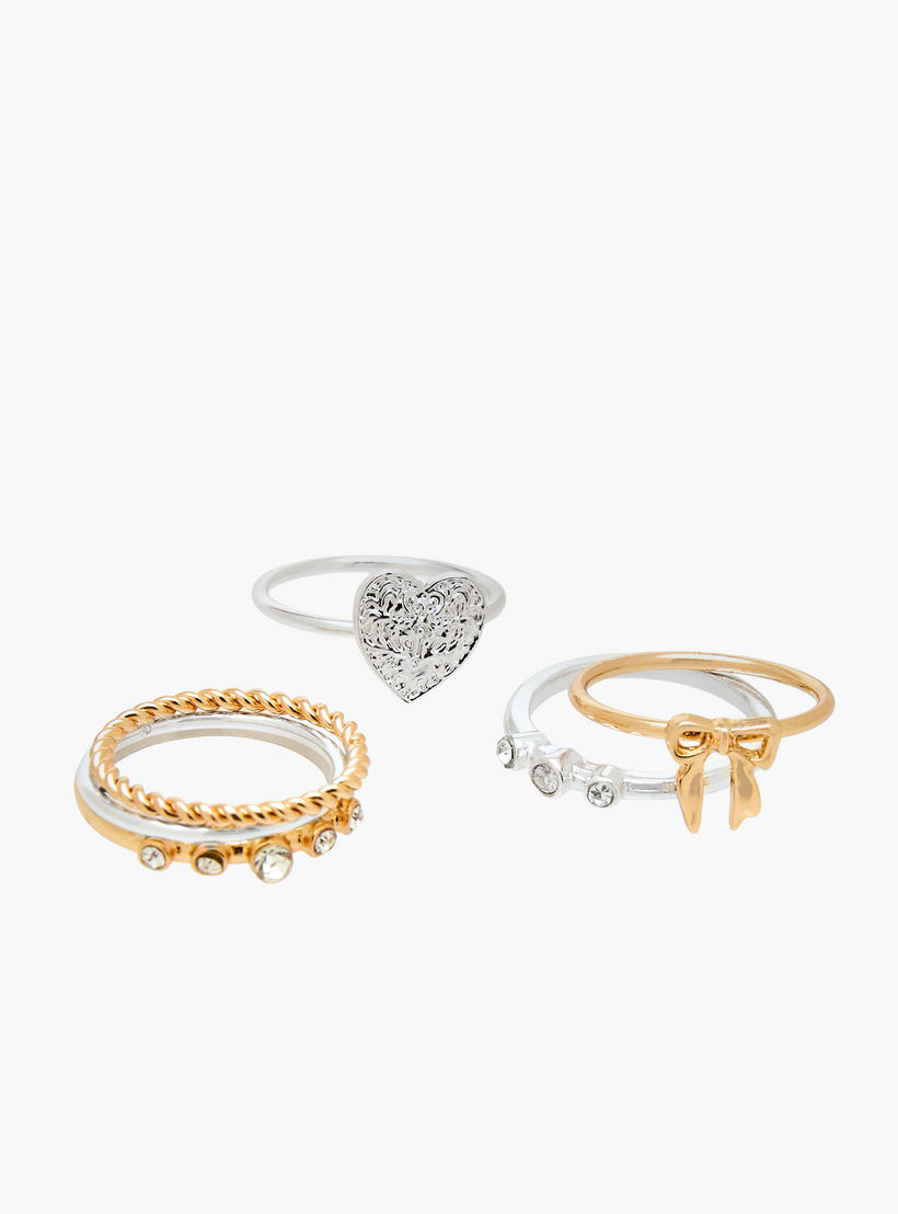 Set of 6 - Assorted Metal Ring-women-watchesandjewellery-jewellery-rings-image-2