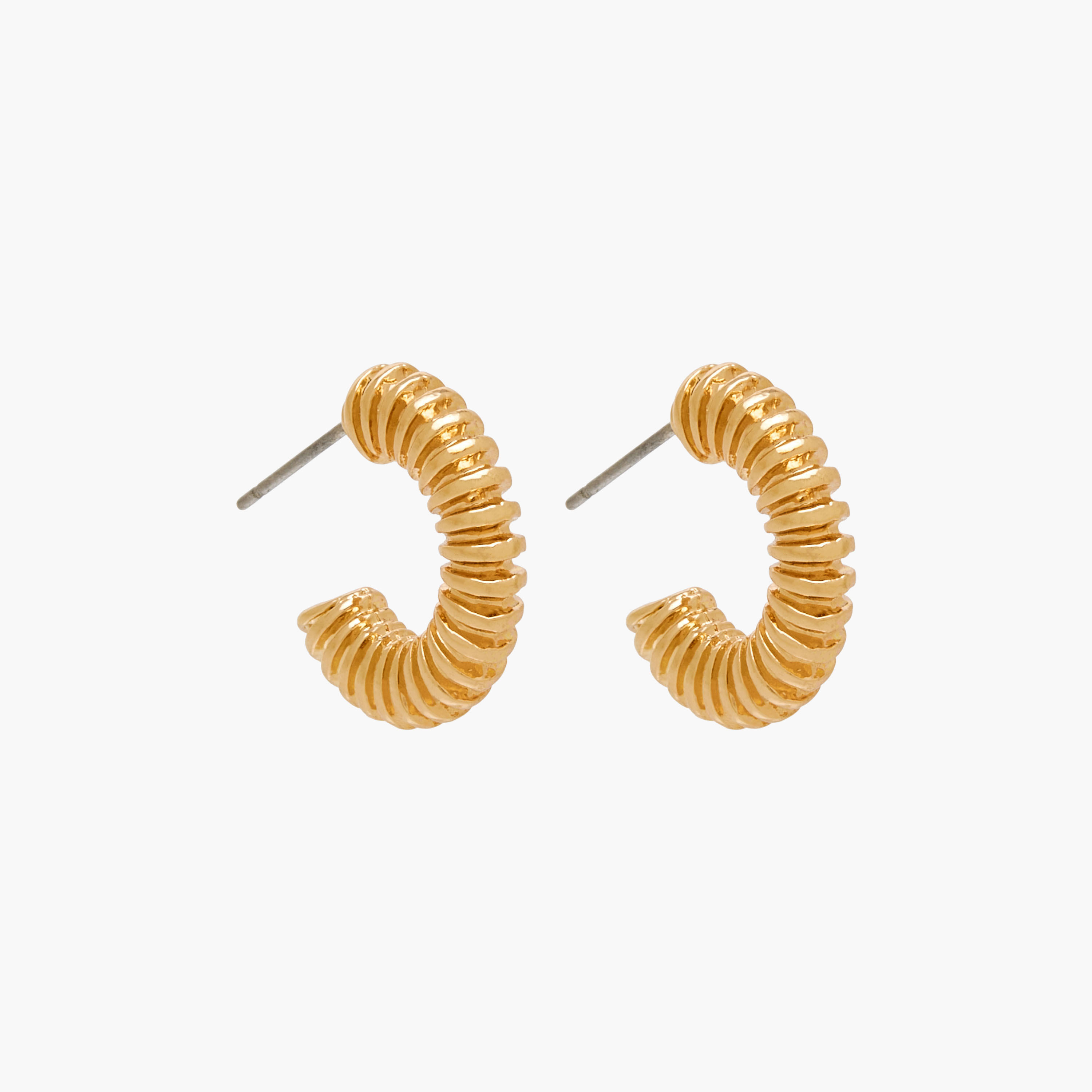 حلقان حلقية بلون ذهبي ومكبس إغلاق - عبوة 3 قطع-women-watchesandjewellery-jewellery-earrings-image-3