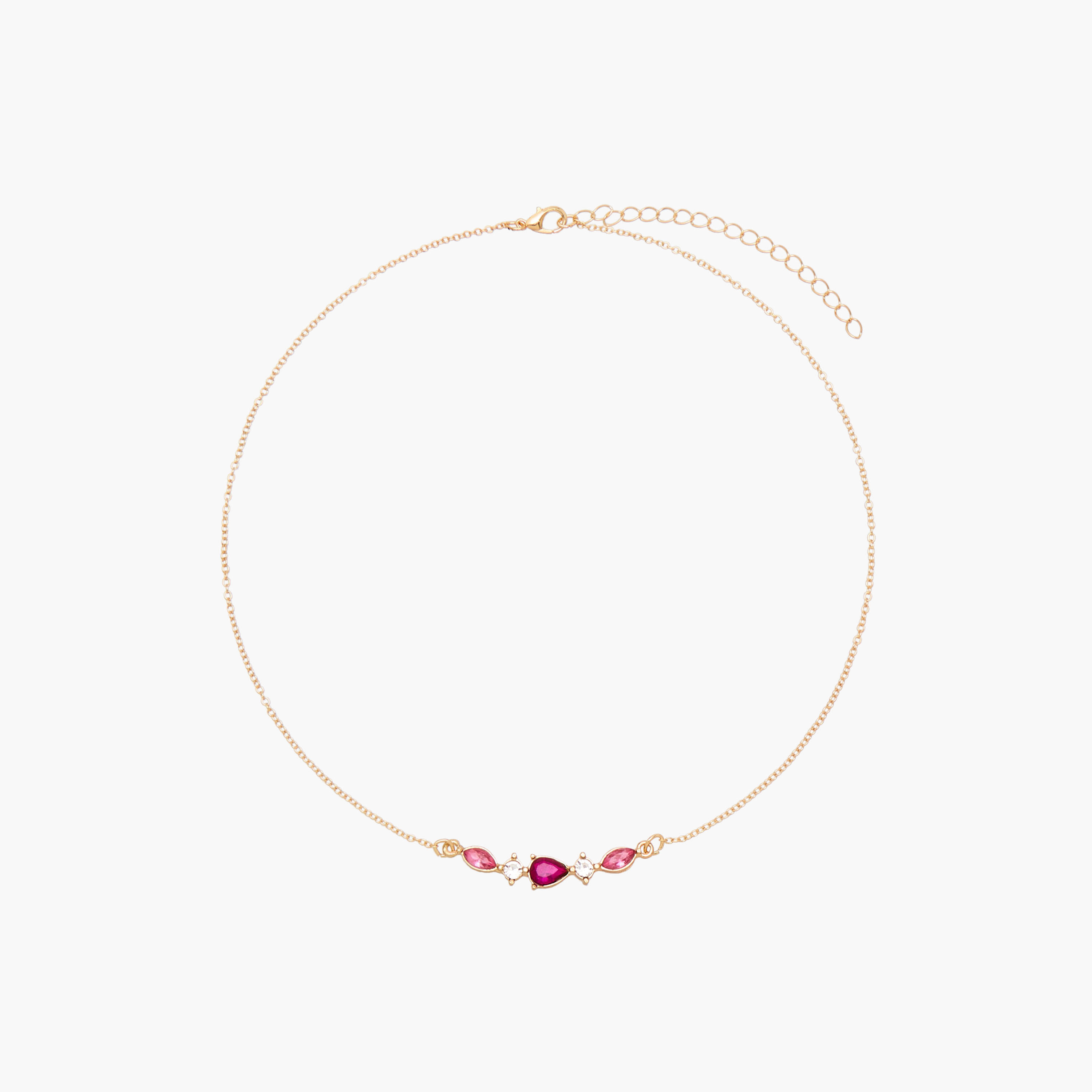 Set of 2 - Stone Embellished Necklace and Earrings-women-watchesandjewellery-jewellery-jewellerysets-image-2