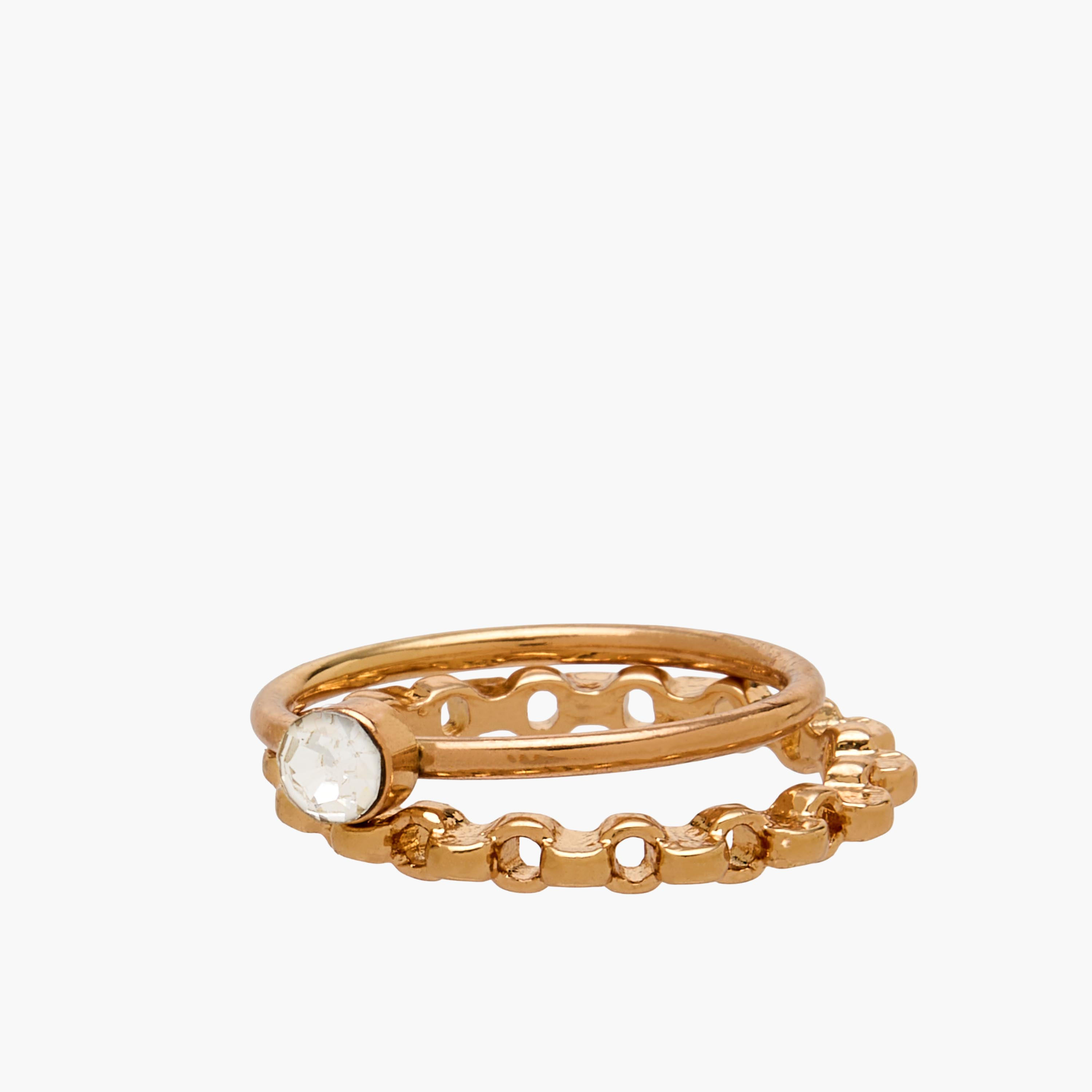 خواتم بتصاميم متنوعة ولون ذهبي - طقم 9 قطع-women-watchesandjewellery-jewellery-rings-image-3