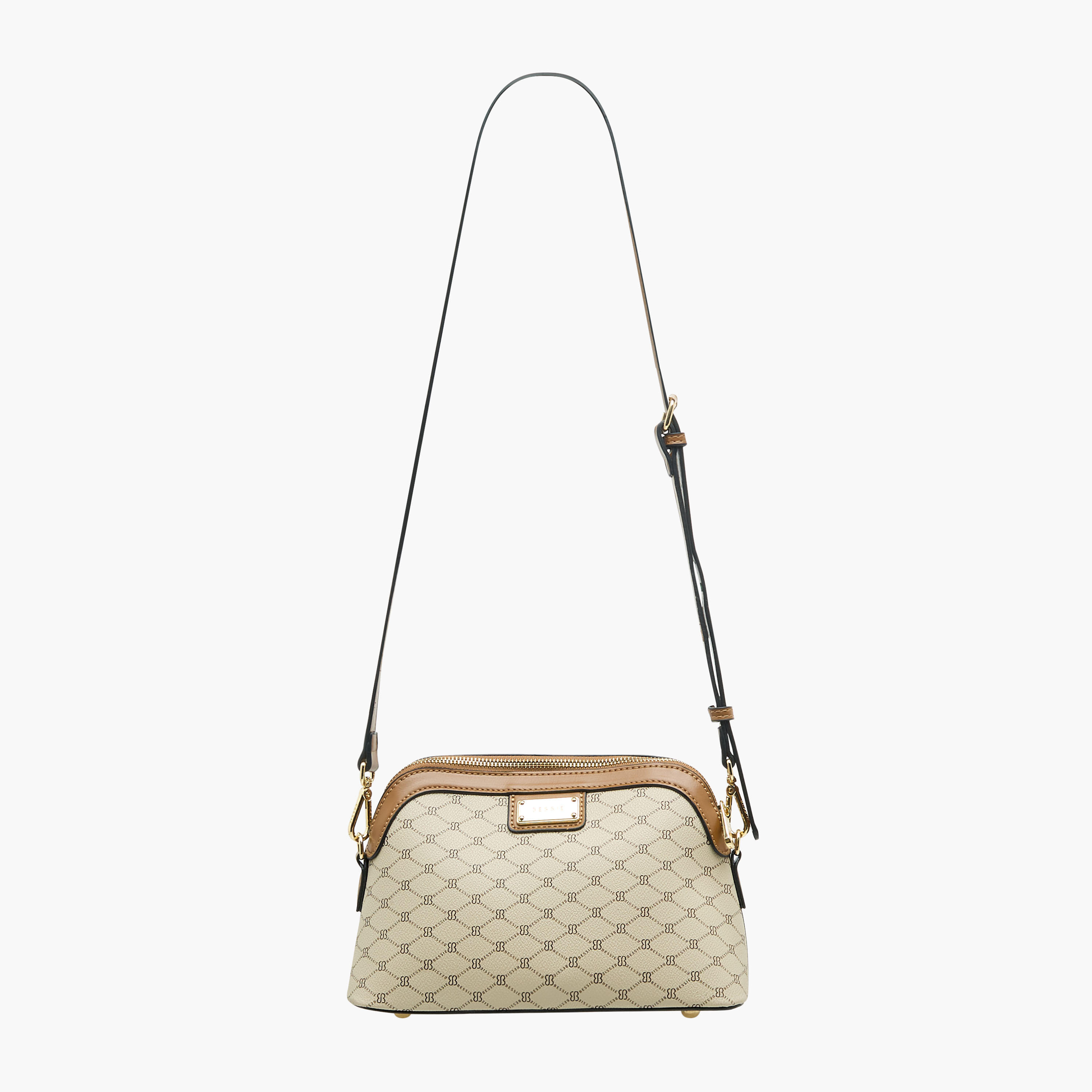 شنطة كروس بودي بحزام قابل للتعديل وطبعات مونوجرام من بيسي لندن-women-bagsandwallets-handbags-image-3