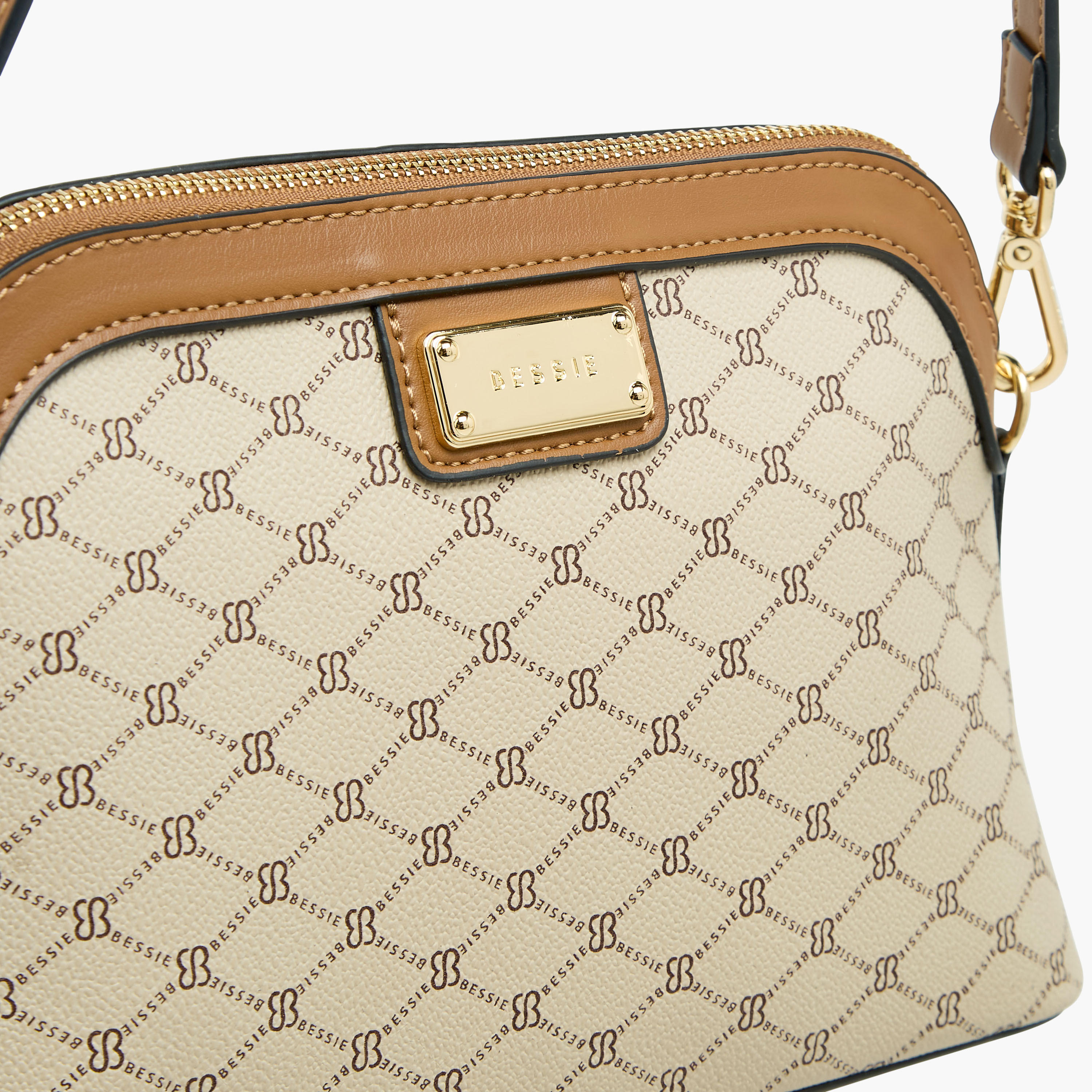 Bessie London Monogram Print Crossbody Bag with Adjustable Strap-women-bagsandwallets-handbags-image-5