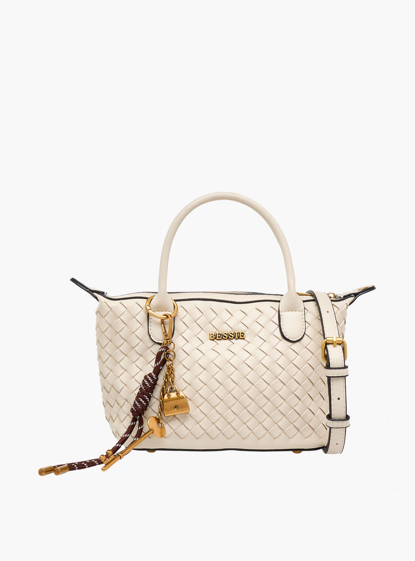 Bessie London Braided Shoulder Bag with Double Handle-women-bagsandwallets-handbags-image-1