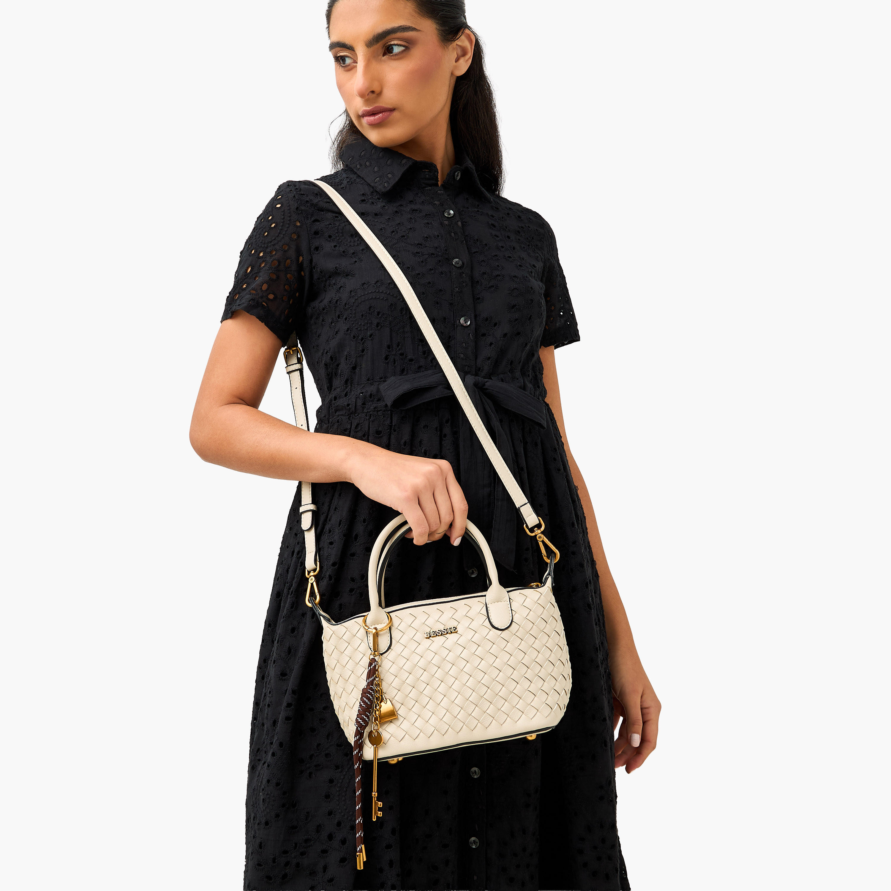 Bessie London Braided Shoulder Bag with Double Handle-women-bagsandwallets-handbags-image-2