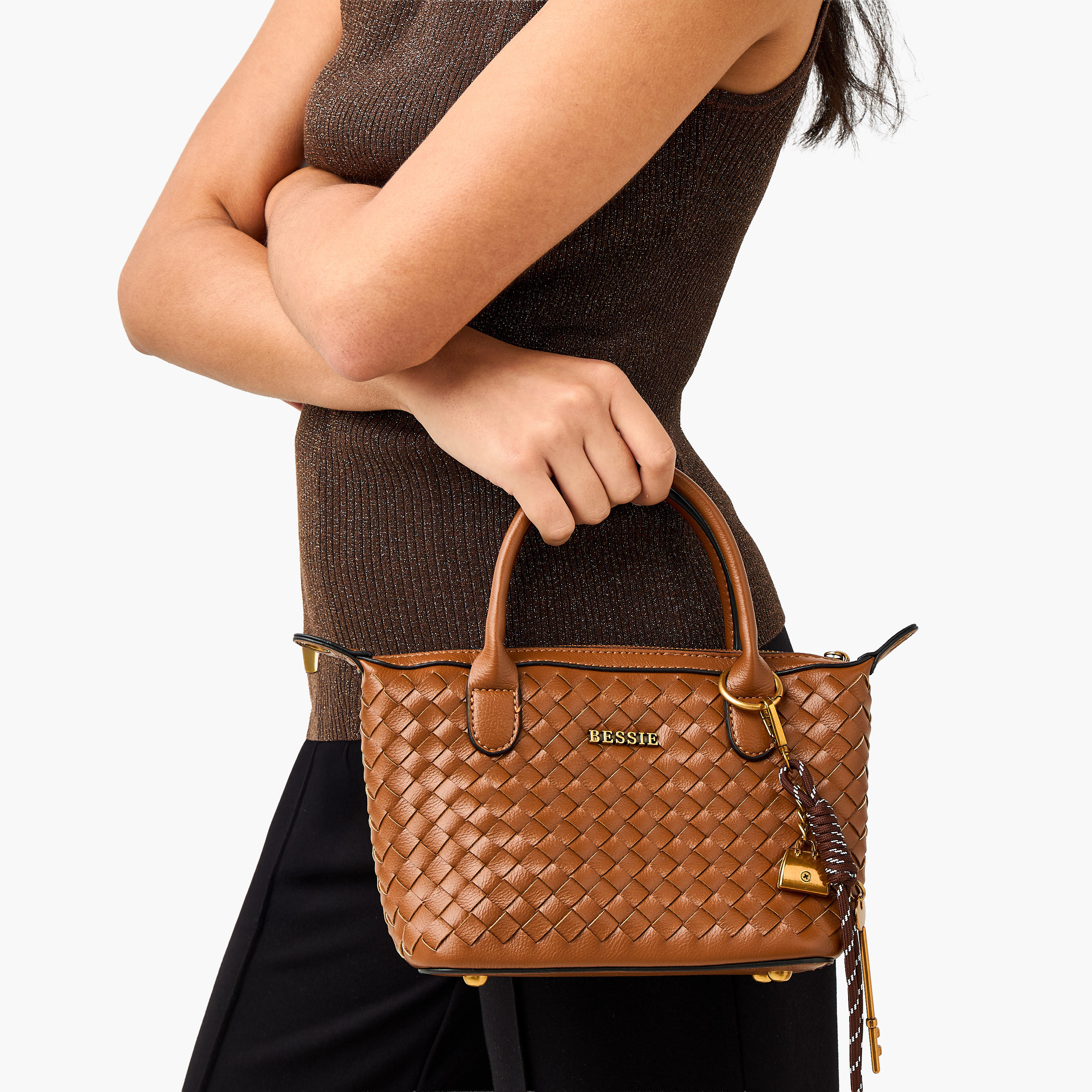 Bessie London Braided Shoulder Bag with Double Handle-women-bagsandwallets-handbags-image-8