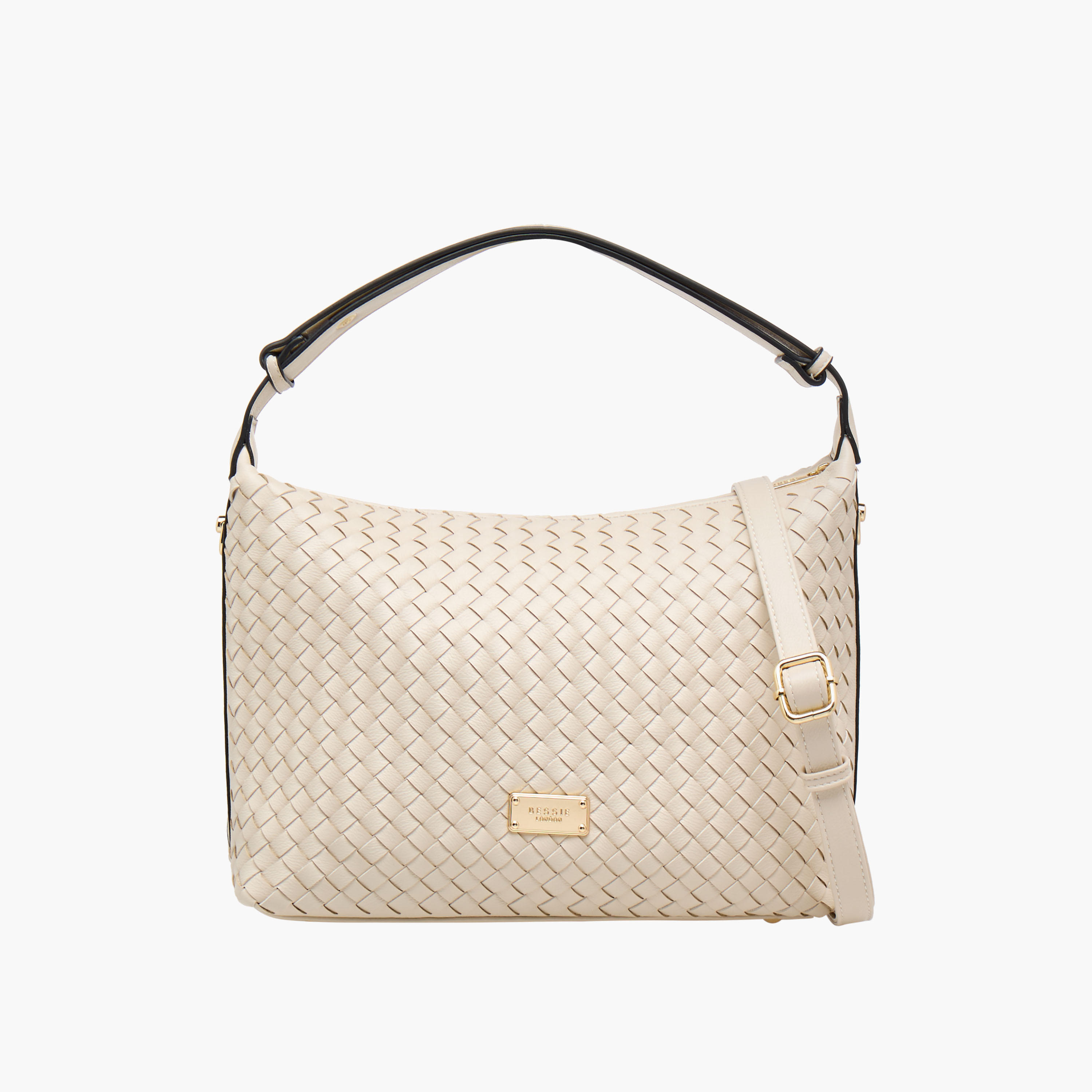 Bessie London Braided Shoulder Bag with Zip Closure-women-bagsandwallets-handbags-image-1