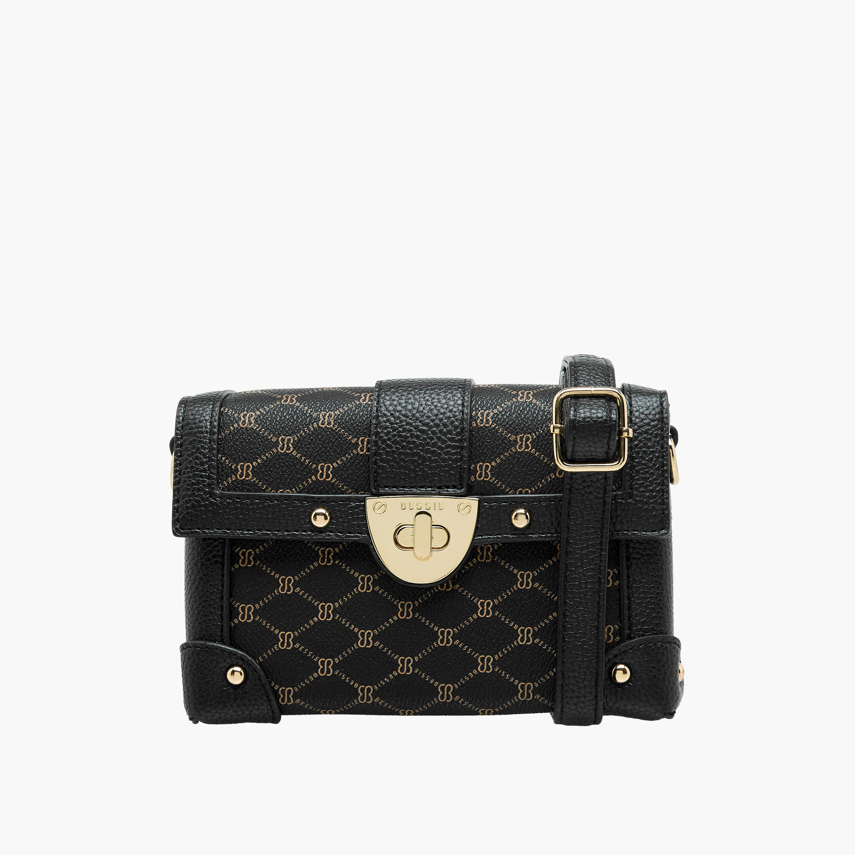 شنطة كروس بودي بحزام قابل للفصل وطبعات مونوجرام من بيسي لندن-women-bagsandwallets-handbags-image-1