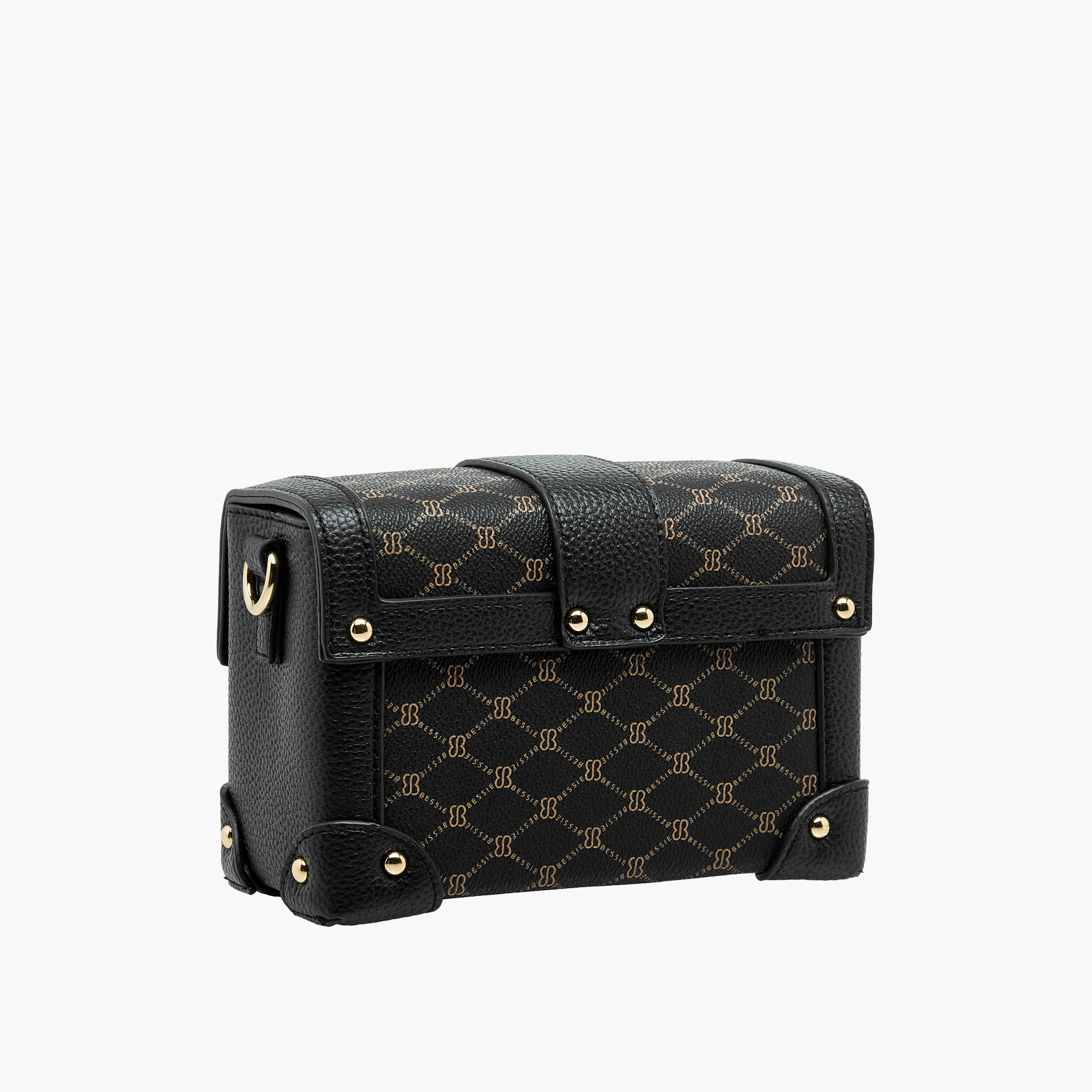Bessie London Monogram Print Crossbody Bag with Detachable Strap-women-bagsandwallets-handbags-image-4