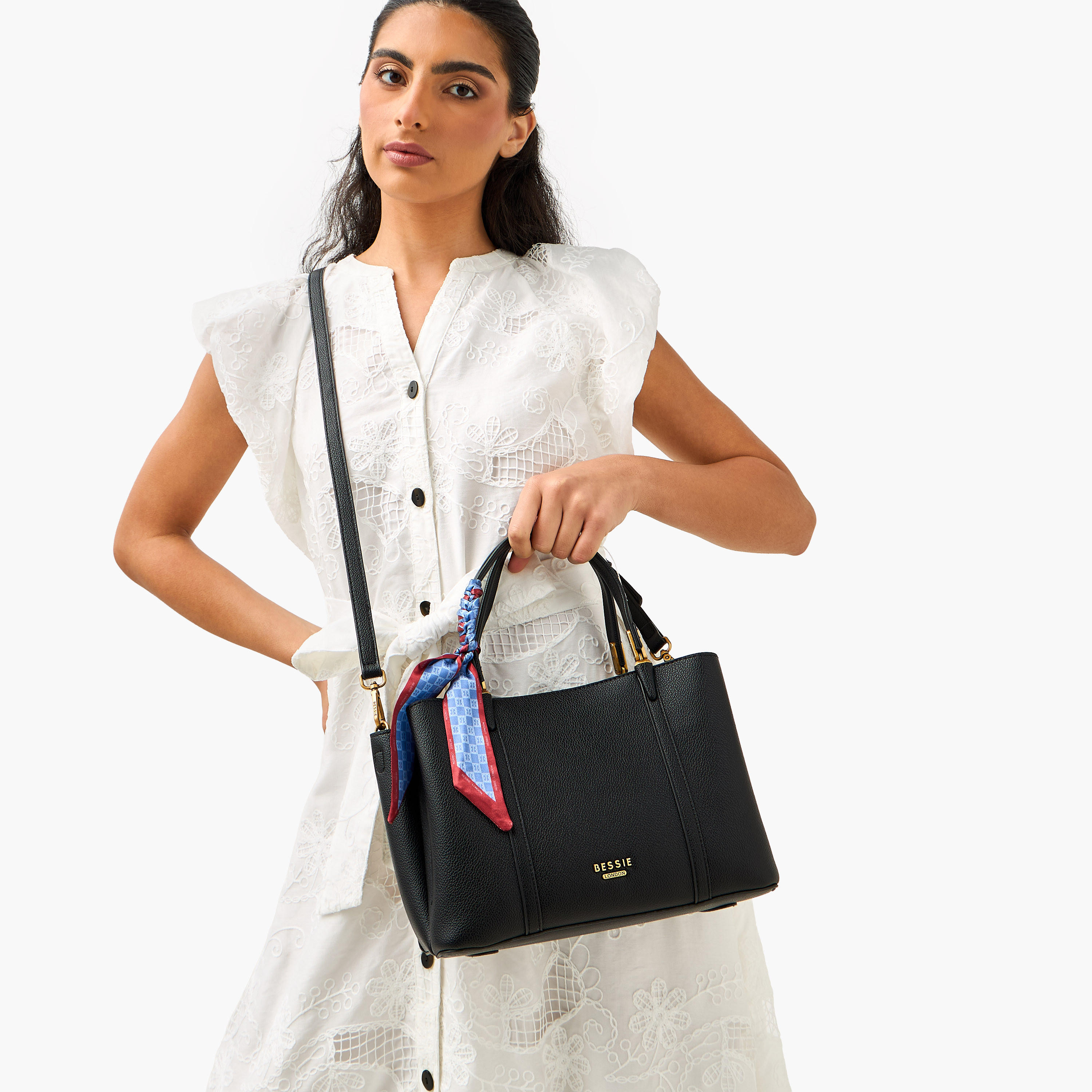 شنطة توتي بزينة وشاح ومقبض مزدوج من بيسي لندن-women-bagsandwallets-handbags-image-2