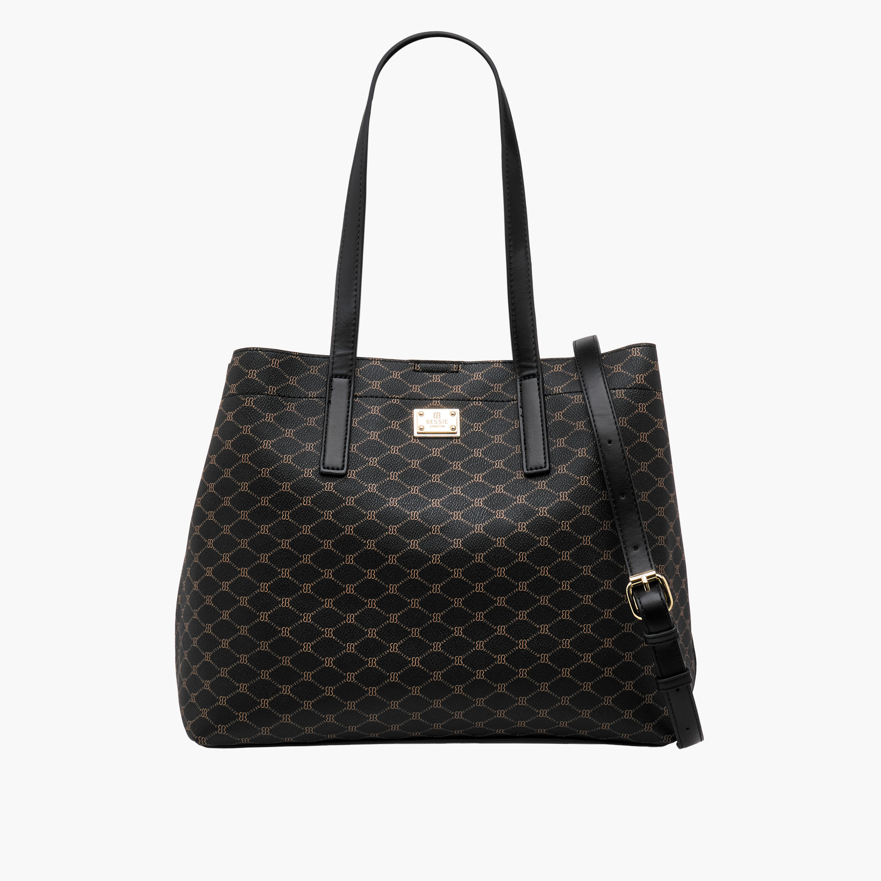 Bessie London Printed Tote Bag with Double Handle-women-bagsandwallets-handbags-image-1