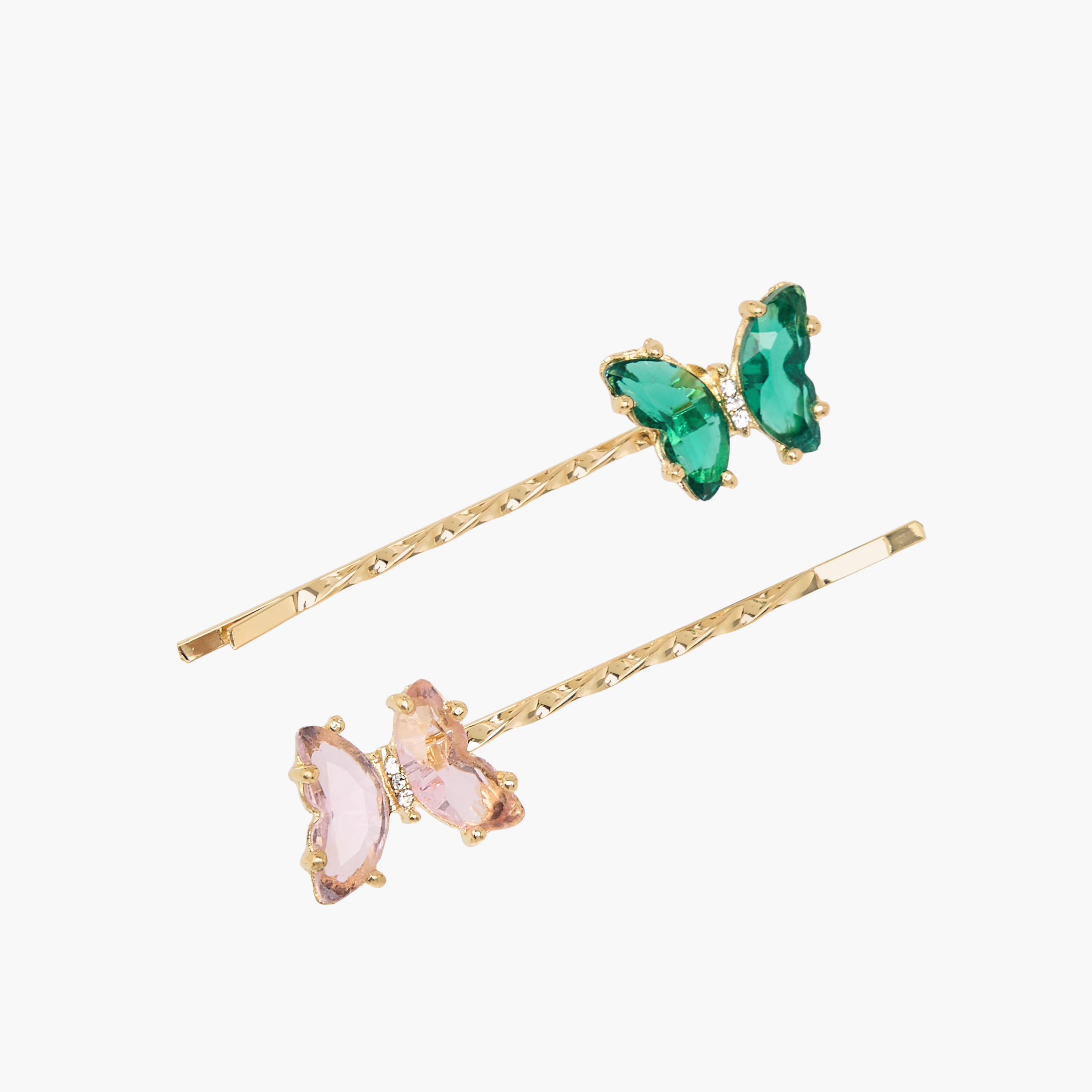 Pack of 2 Hairpin with Embellished Butterfly-women-hairaccessories-hairpins-image-3