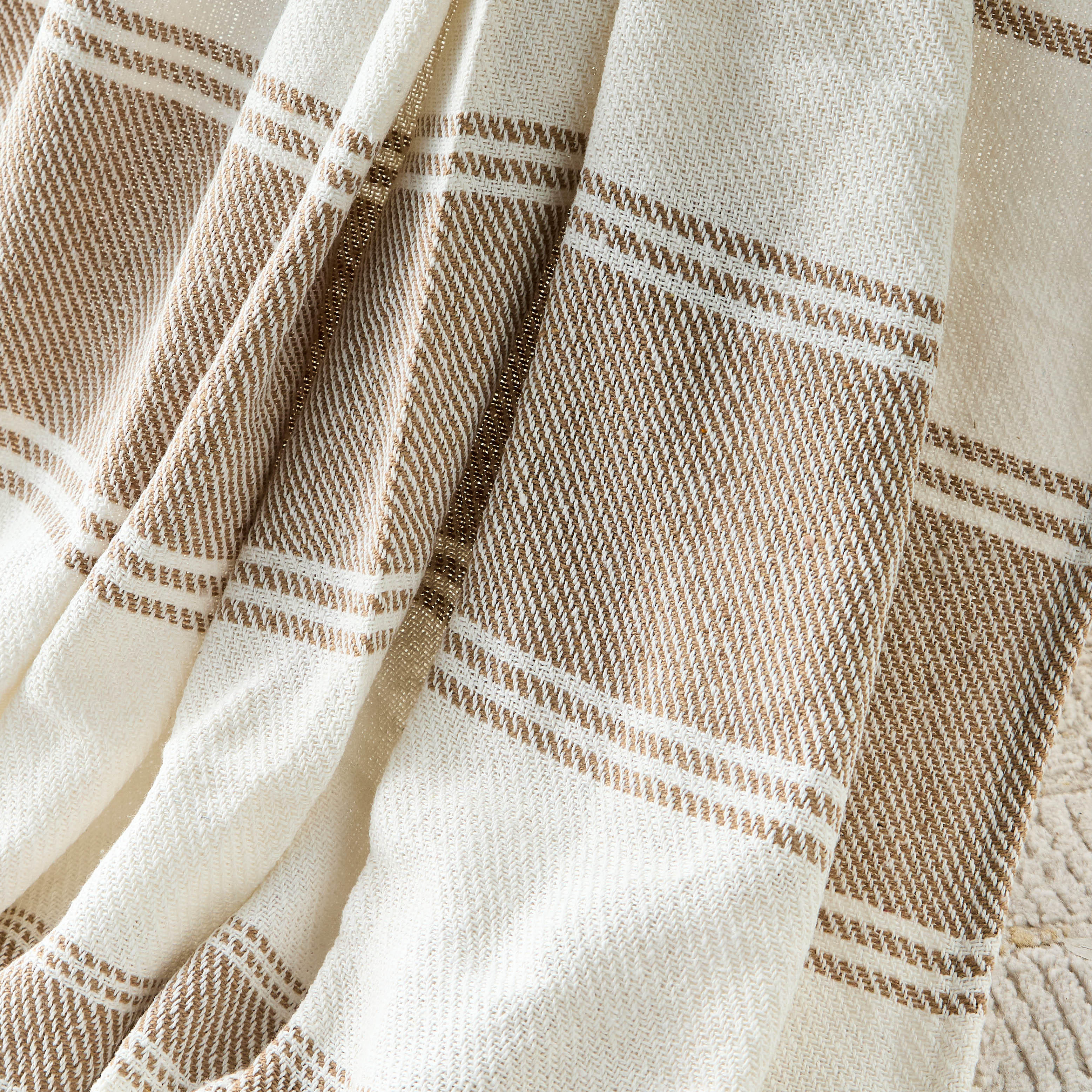 Striped Cotton Throw - 150x125 cms-household-cushionsandthrows-throwsandblankets-throws-image-3