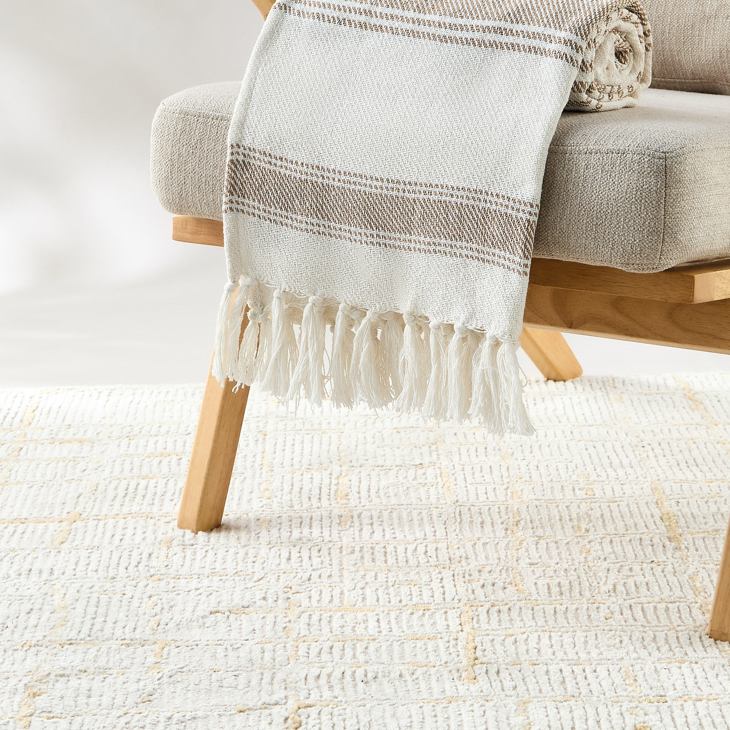 Striped Cotton Throw - 150x125 cms-household-cushionsandthrows-throwsandblankets-throws-image-4