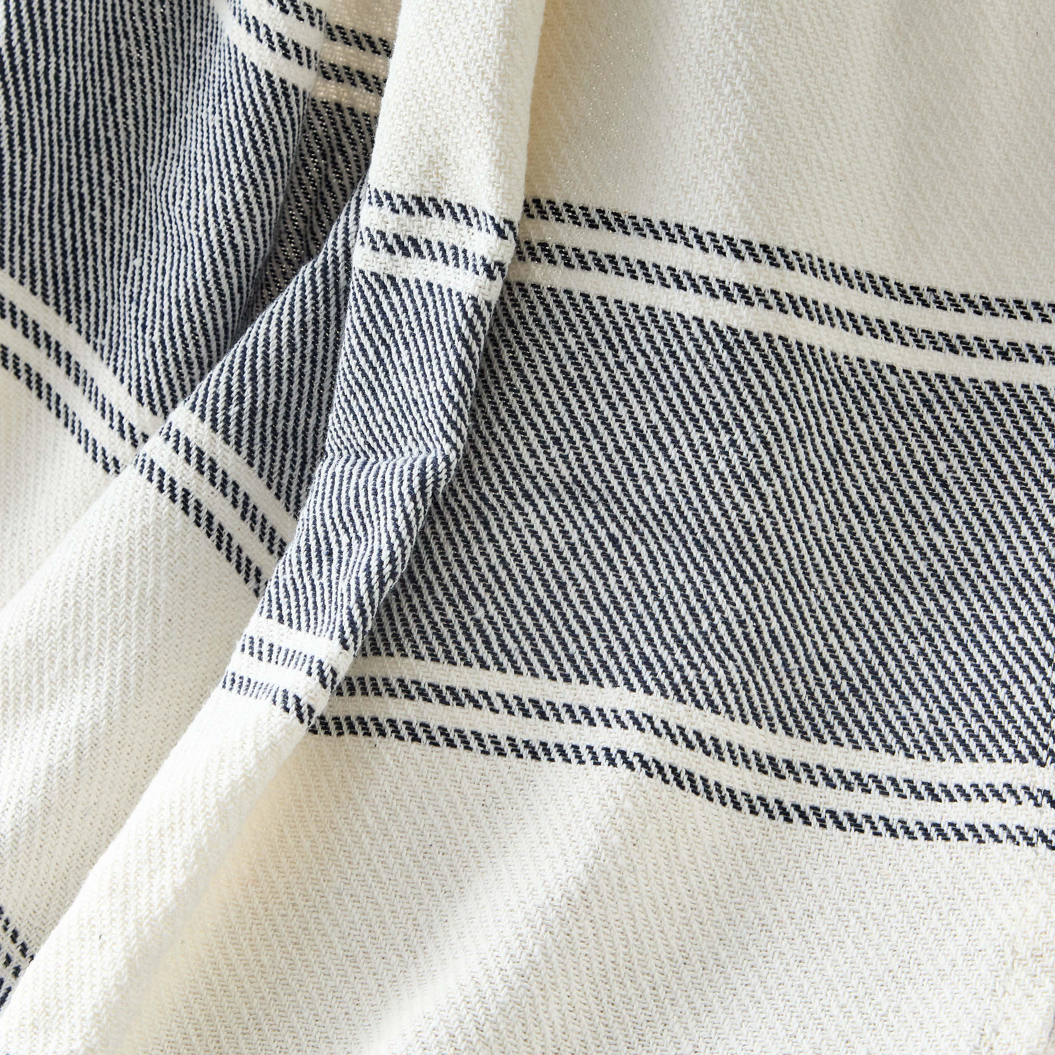 Striped Cotton Throw - 150x125 cms-household-cushionsandthrows-throwsandblankets-throws-image-2
