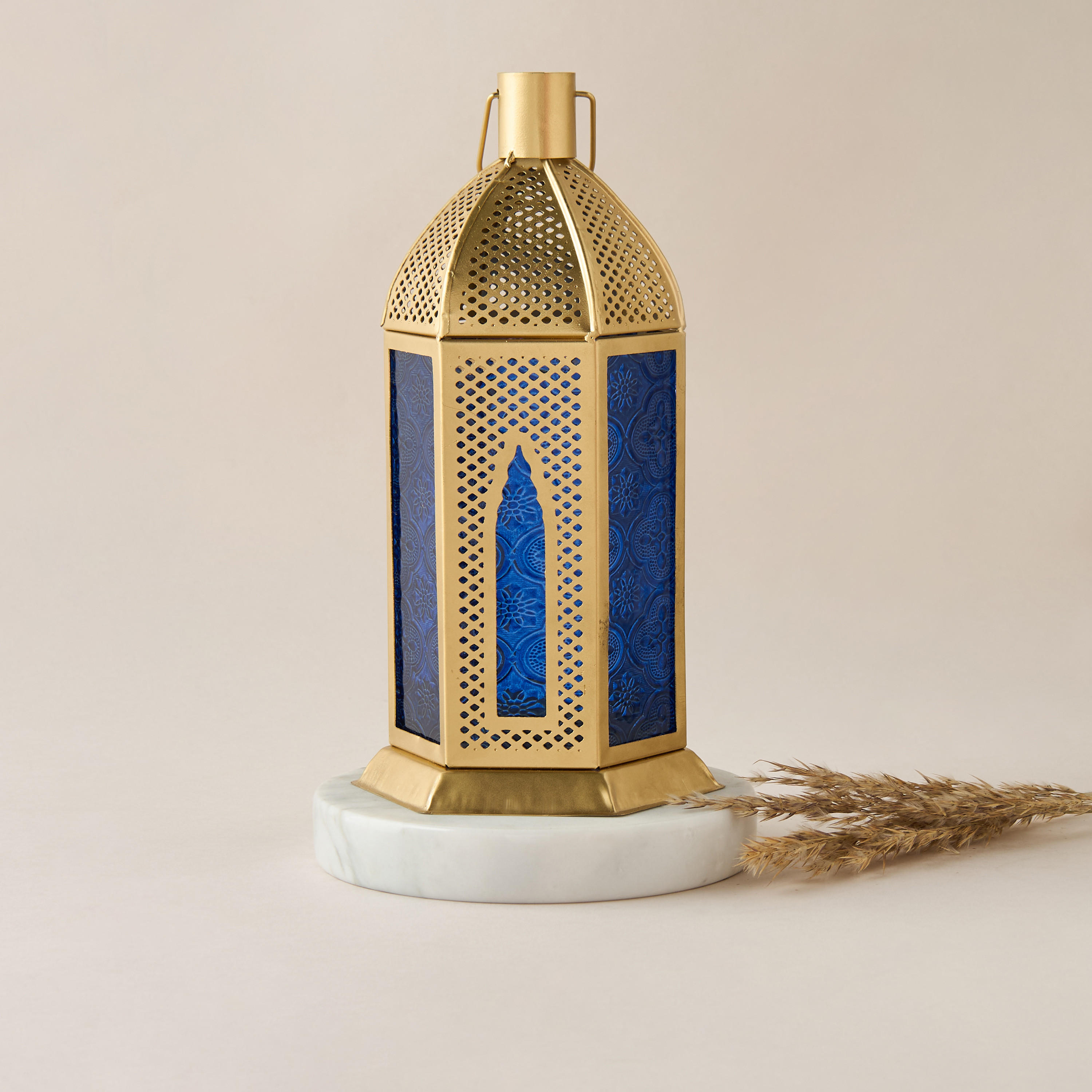 Metallic Tealight Lantern - 41 cms-household-decor-candleholdersandlanterns-image-1