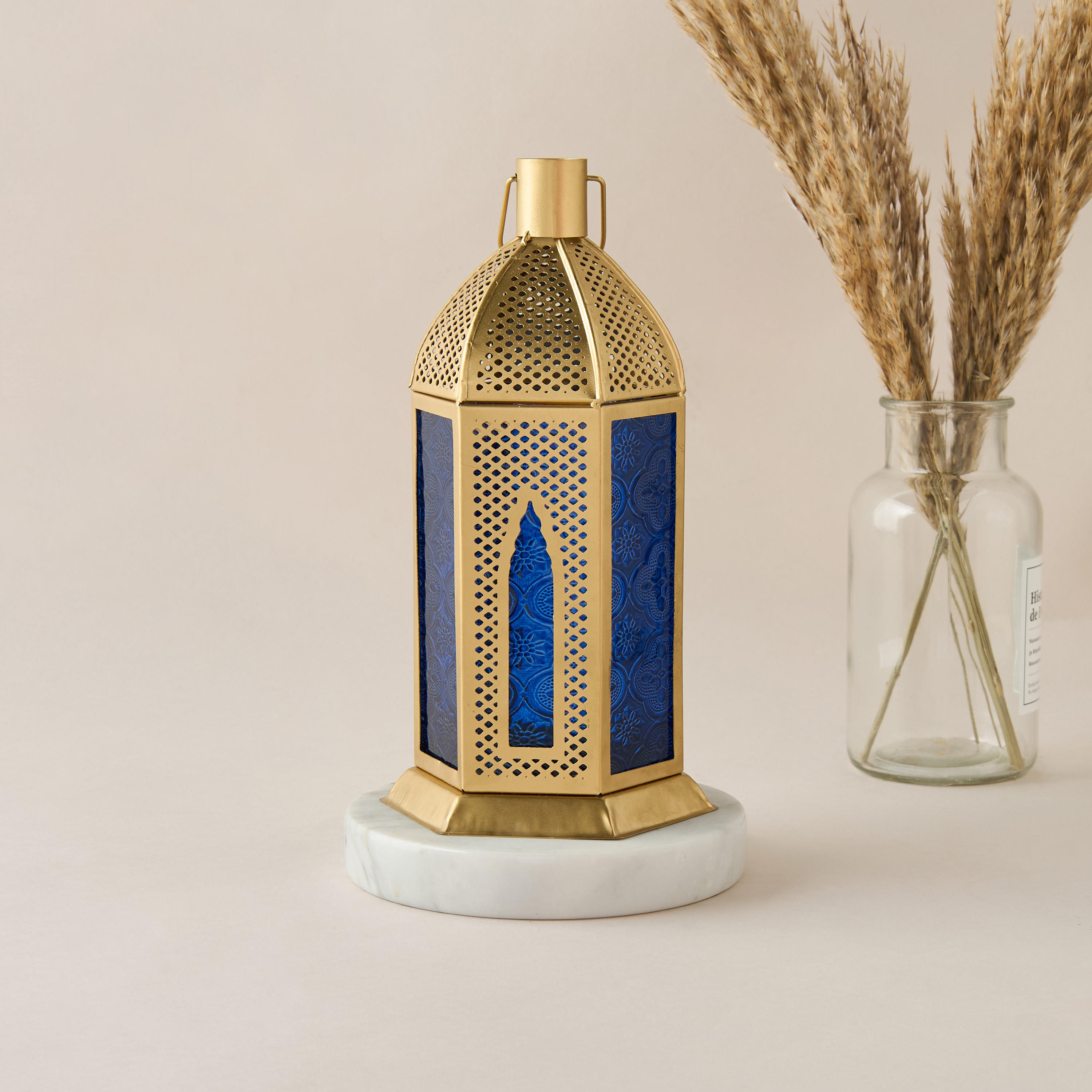 Metallic Tealight Lantern - 41 cms-household-decor-candleholdersandlanterns-image-2