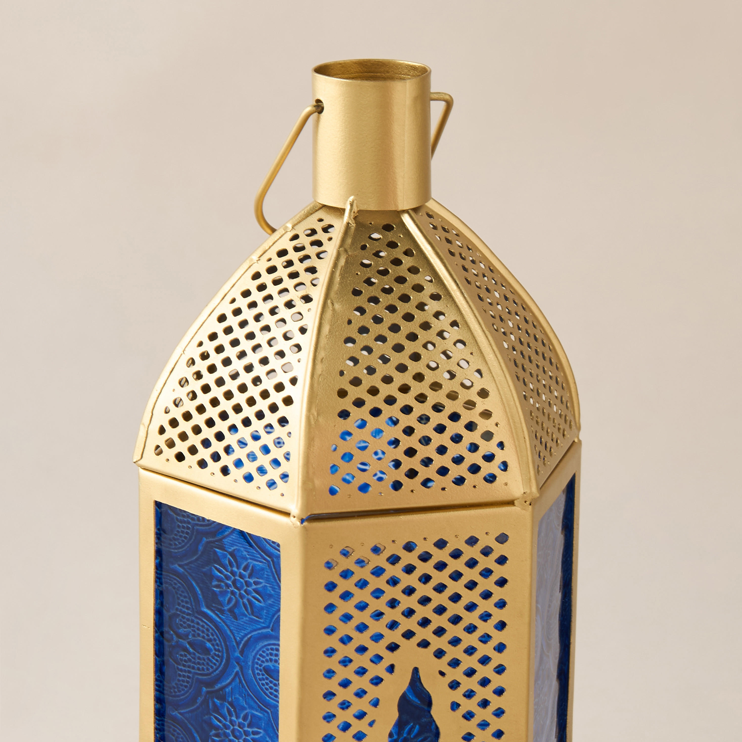 Metallic Tealight Lantern - 41 cms-household-decor-candleholdersandlanterns-image-3