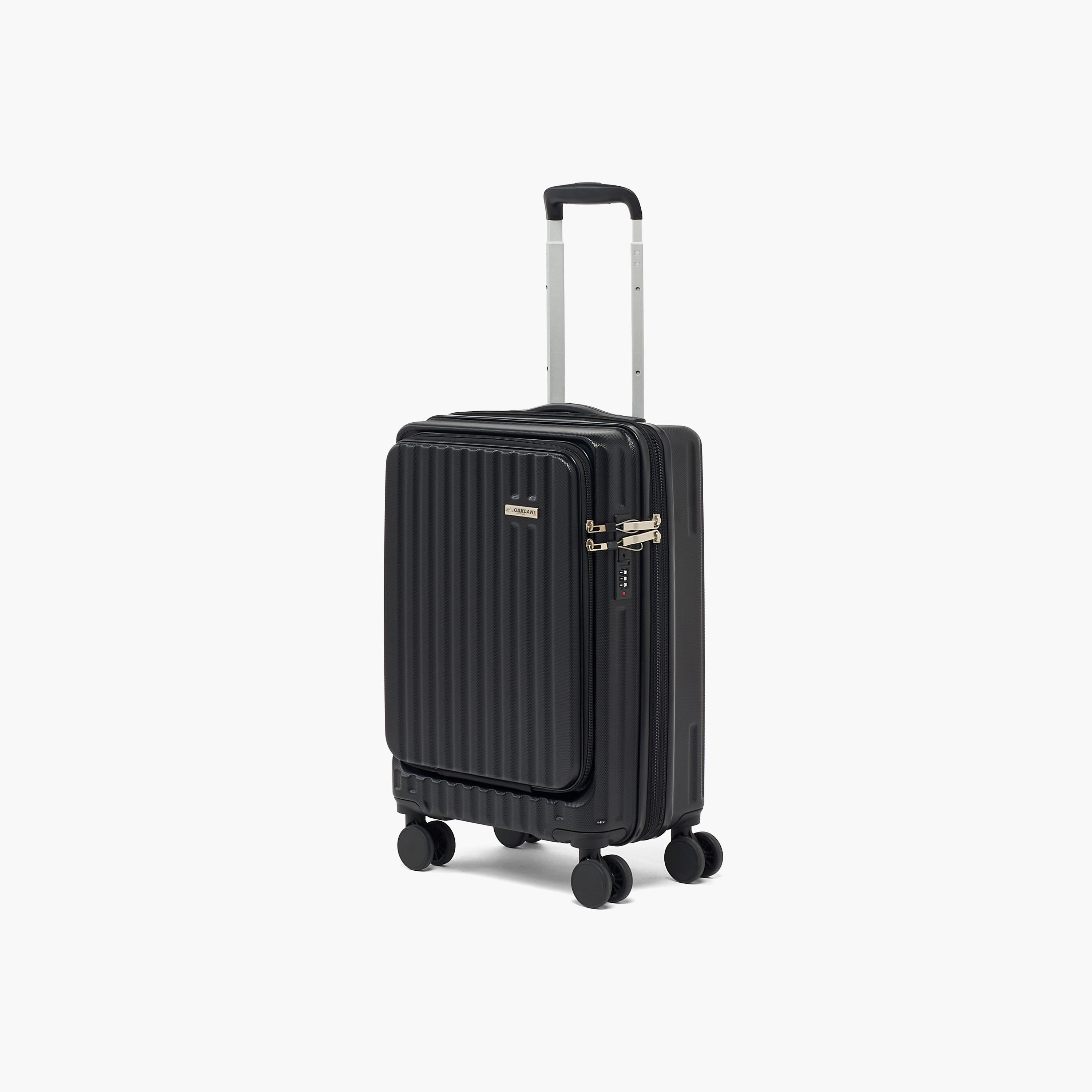 Oaklan by Shoexpress Textured Hardcase Luggage Trolley with Retractable Handle - Cabin-travel-luggagesandbags-luggage-image-1