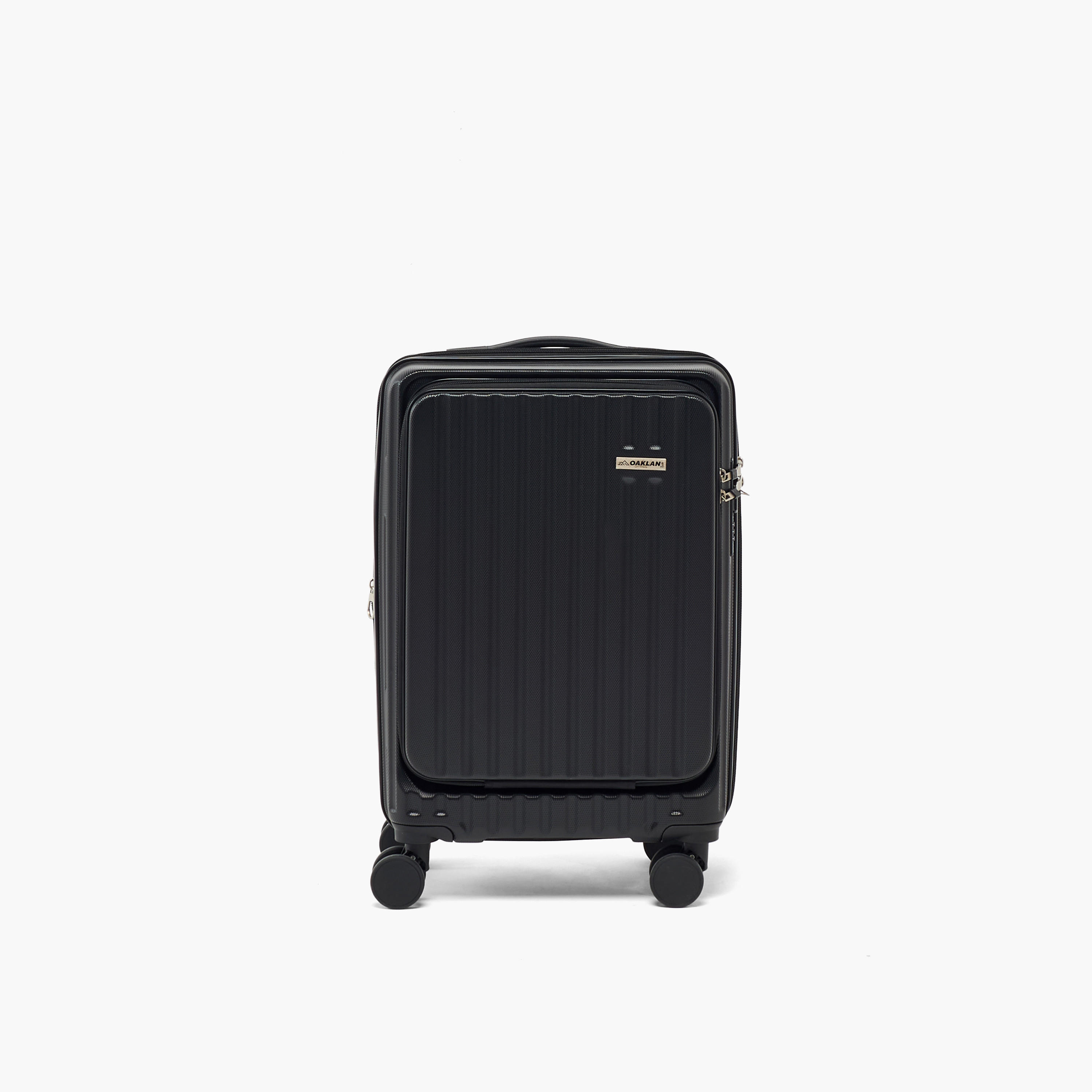 Oaklan by Shoexpress Textured Hardcase Luggage Trolley with Retractable Handle - Cabin-travel-luggagesandbags-luggage-image-2