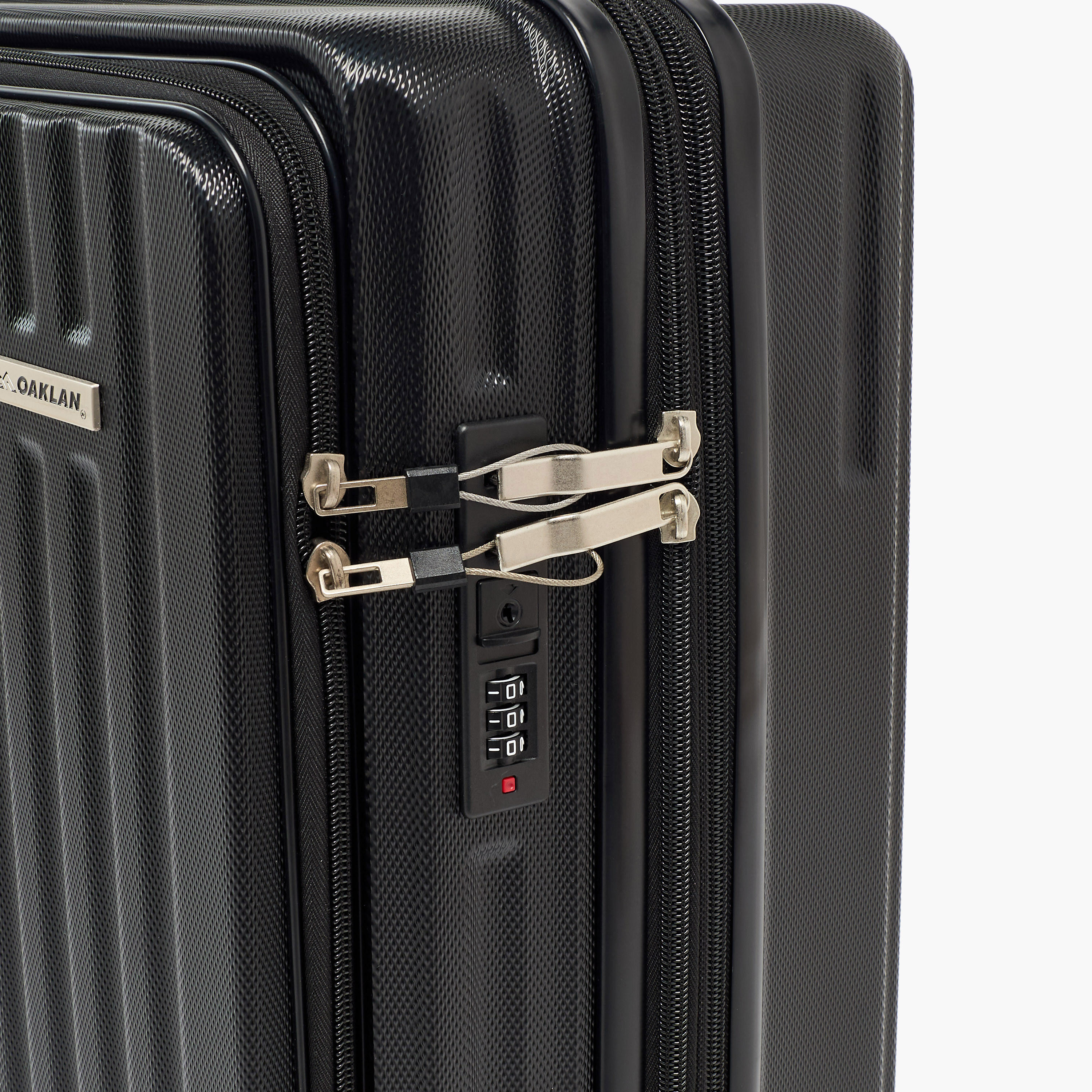 Oaklan by Shoexpress Textured Hardcase Luggage Trolley with Retractable Handle - Cabin-travel-luggagesandbags-luggage-image-4