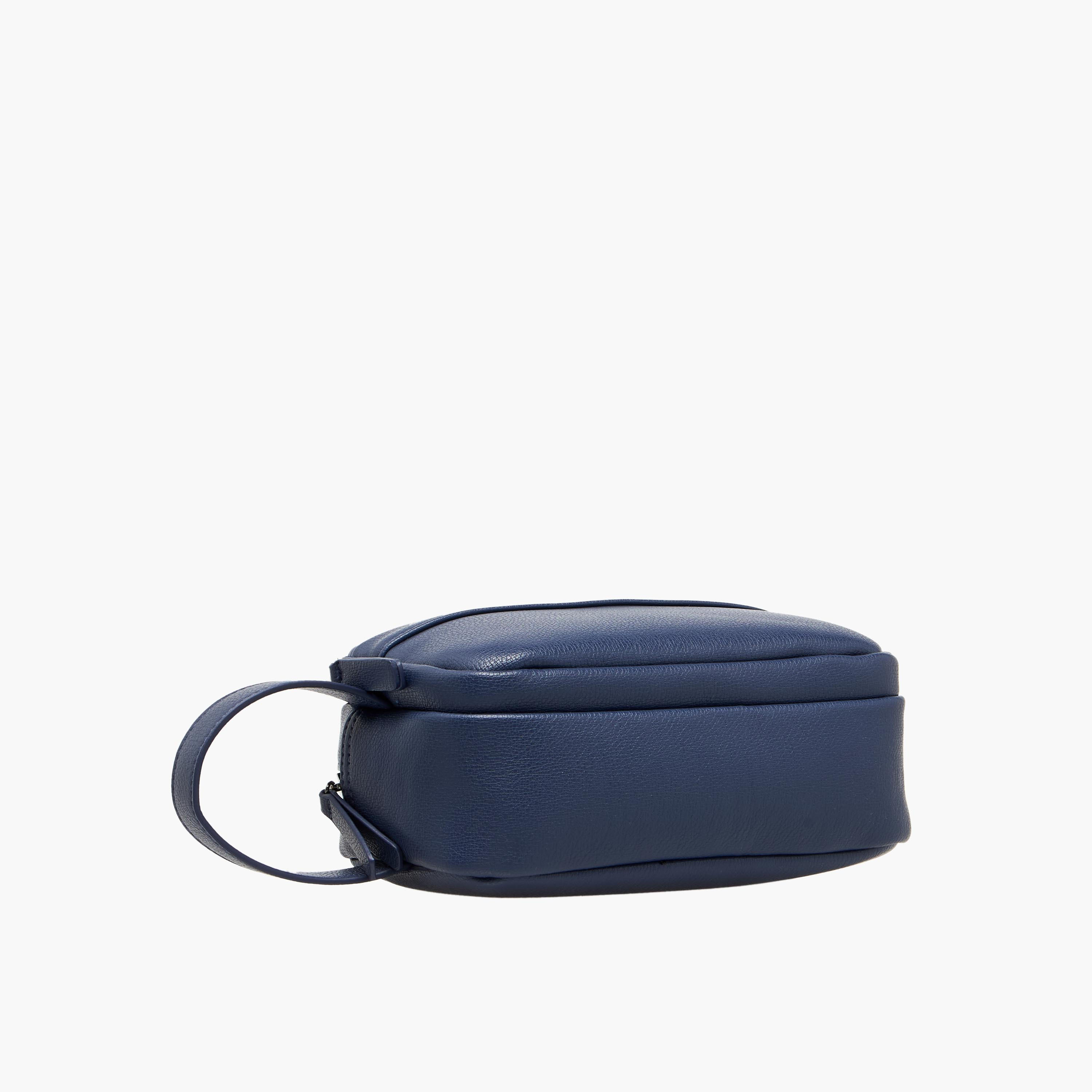Duchini Solid Pouch with Zip Closure and Wristlet Strap-men-bags-image-6