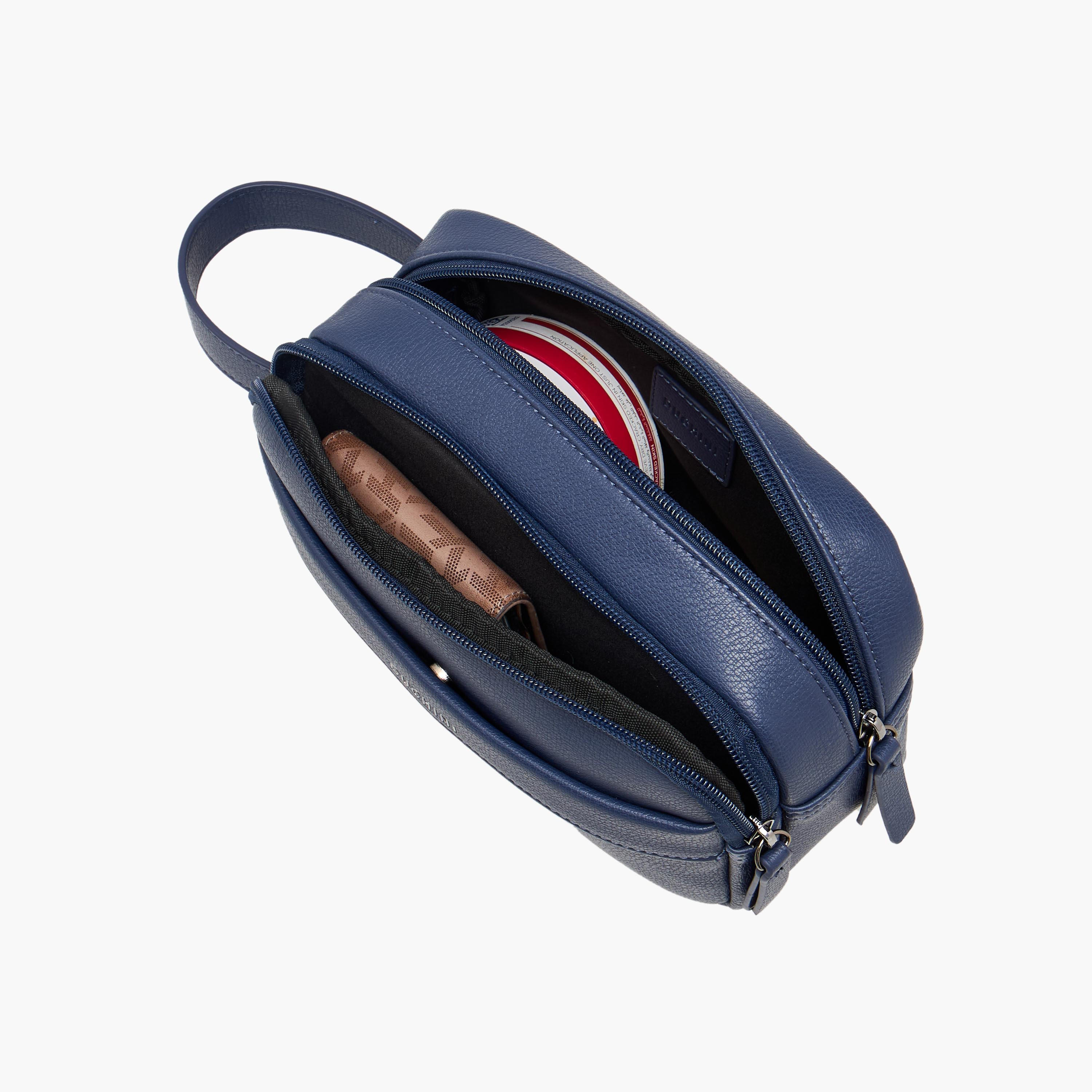 Duchini Solid Pouch with Zip Closure and Wristlet Strap-men-bags-image-7