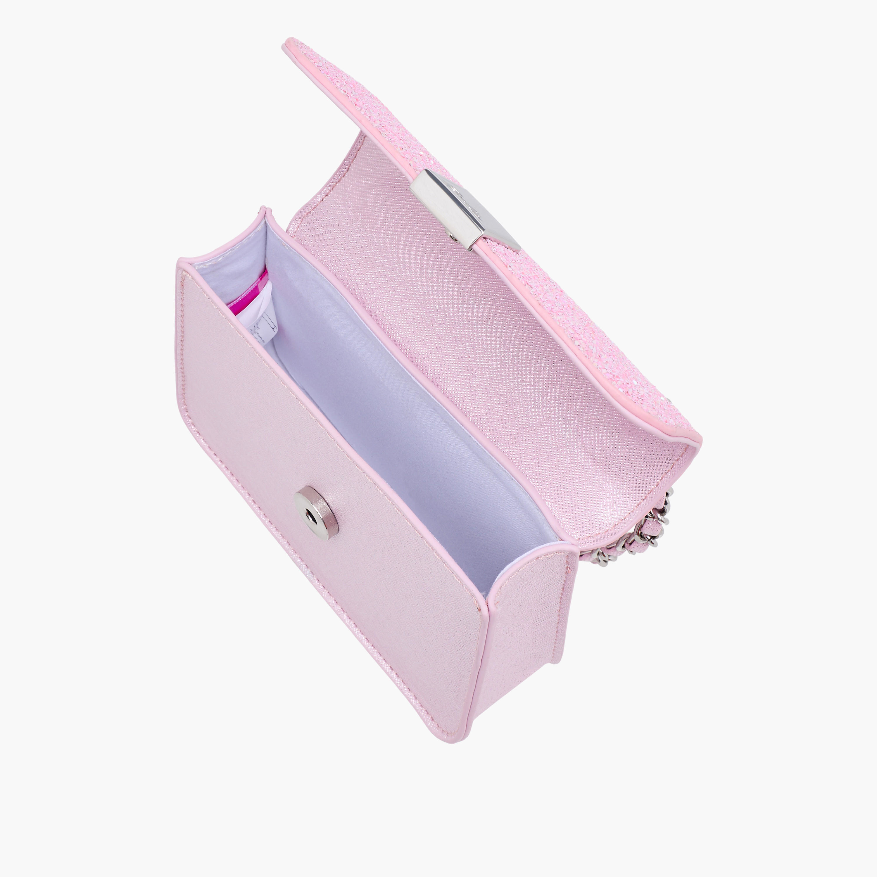 Barbie Glitter Embellished Crossbody Bag with Chain Strap-girls-accessories-bags-image-7