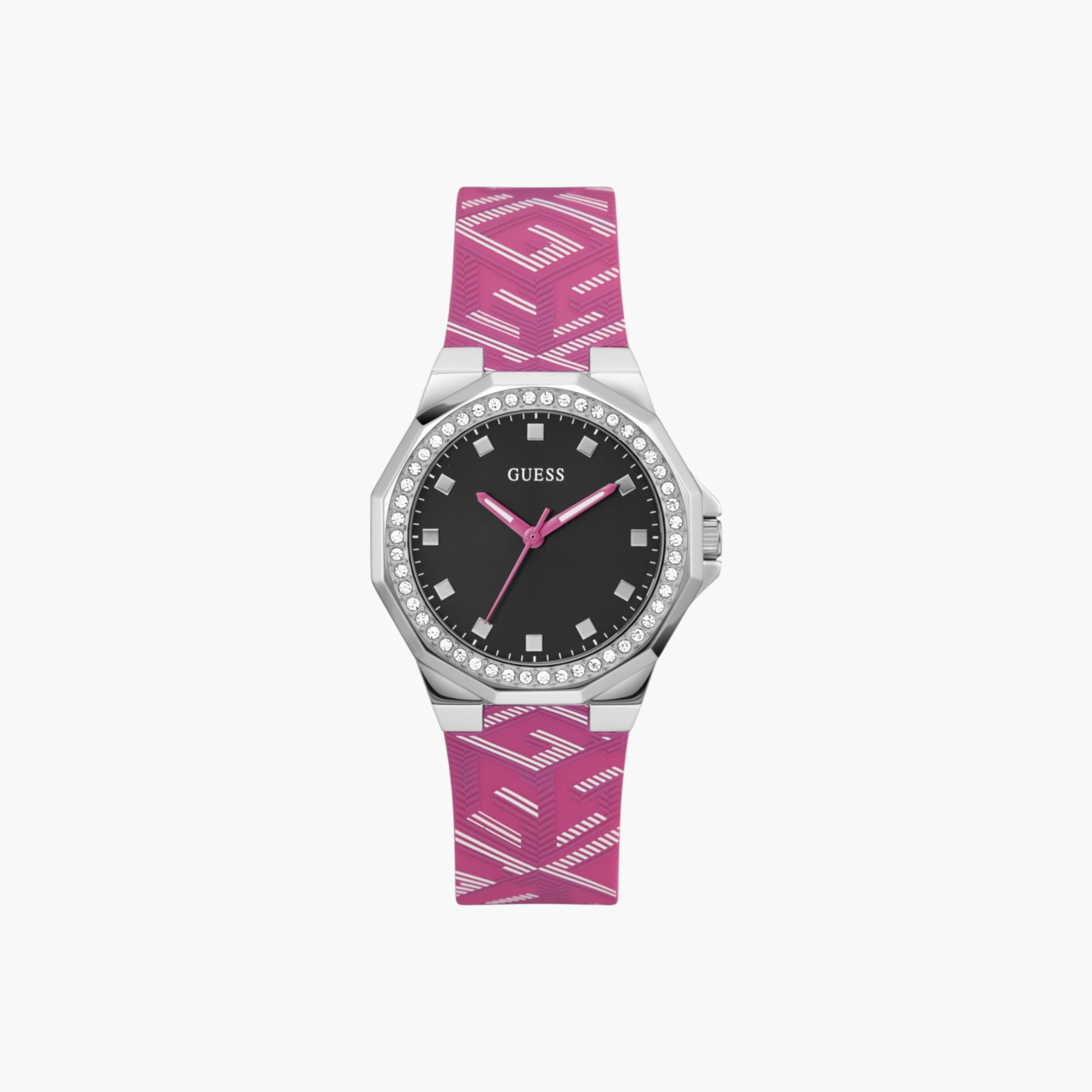 جيس ساعة يد أنالوج بحزام سيليكون وردي-women-watchesandjewellery-watches-image-1