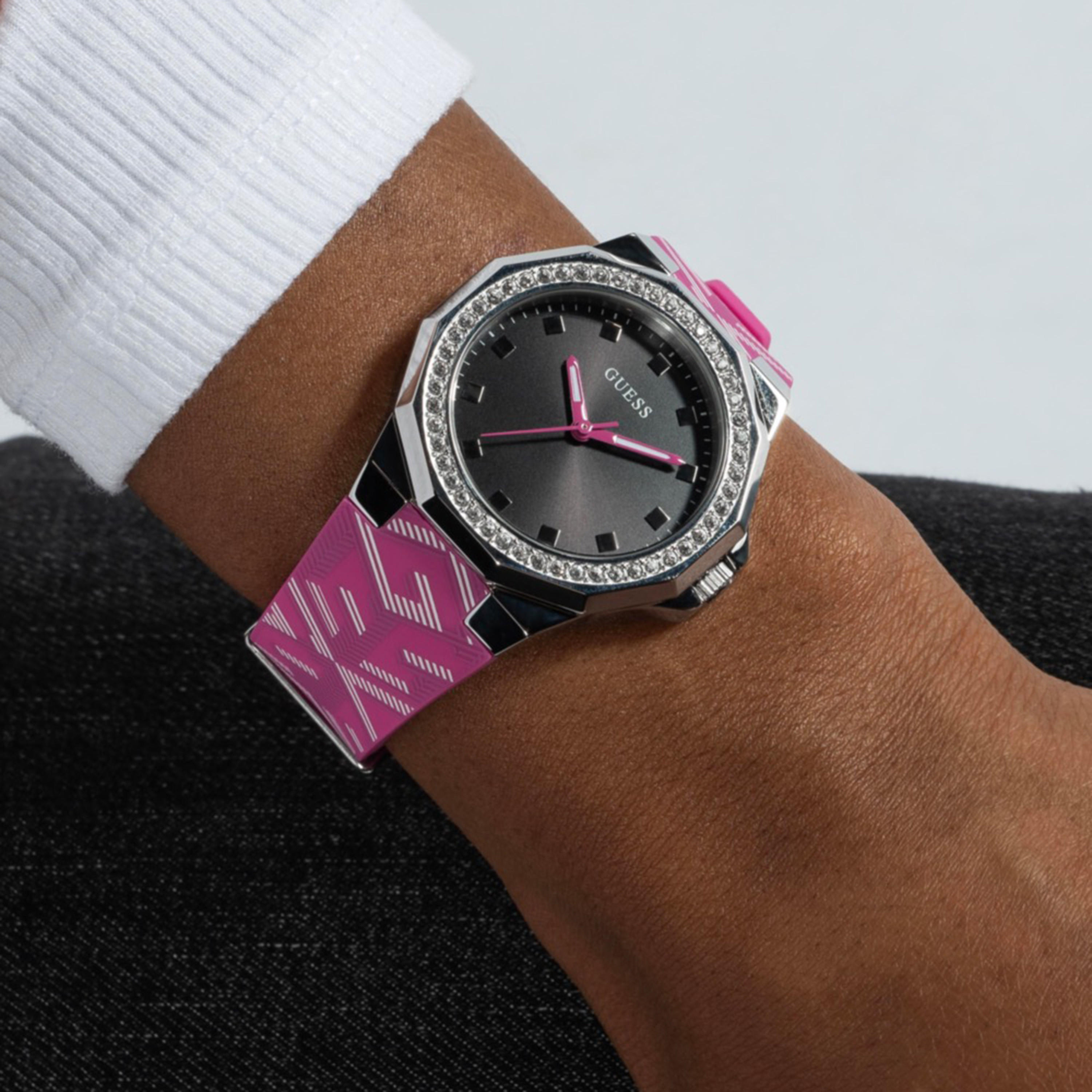 جيس ساعة يد أنالوج بحزام سيليكون وردي-women-watchesandjewellery-watches-image-5