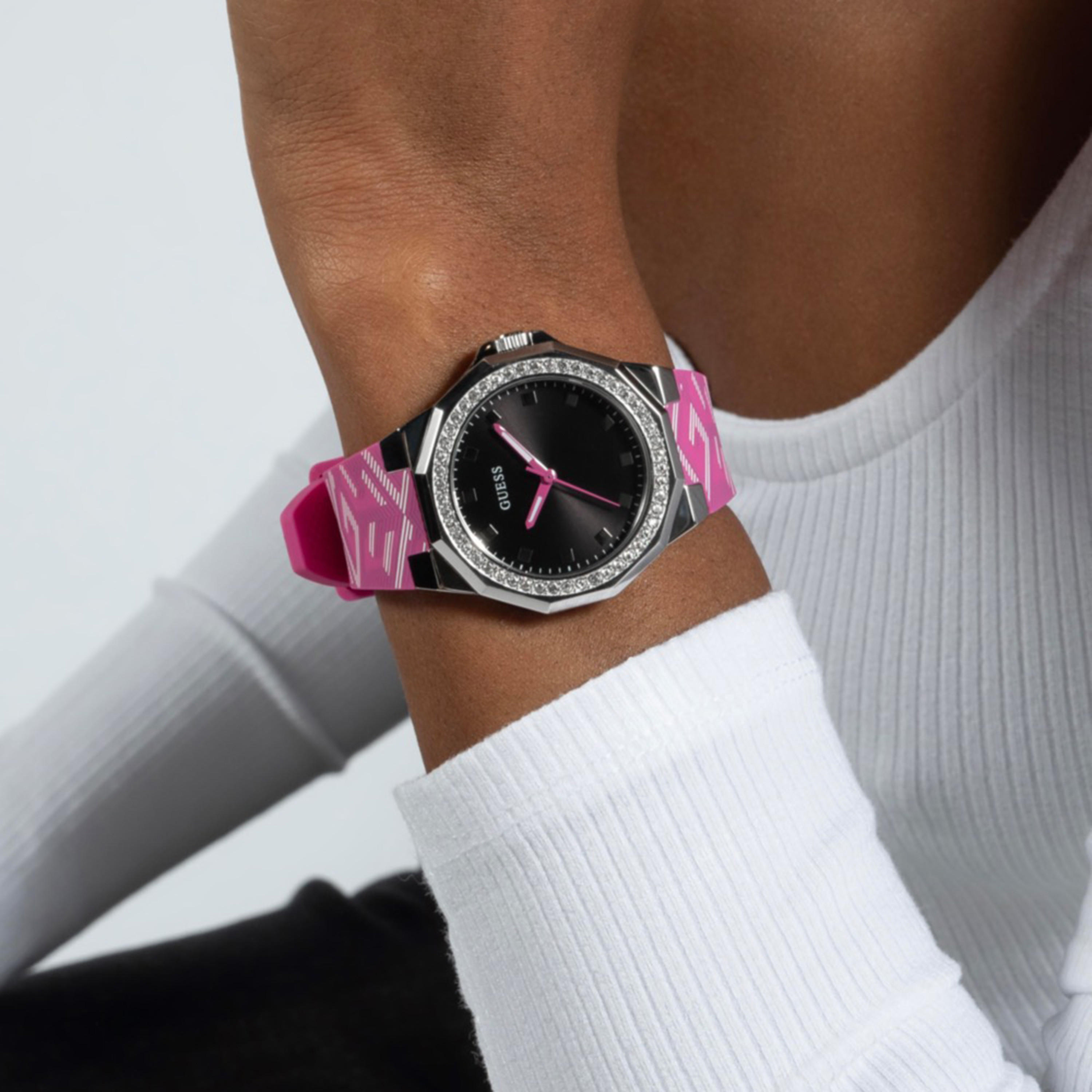 Guess Pink Silicone Strap Analog Watch-women-watchesandjewellery-watches-image-6