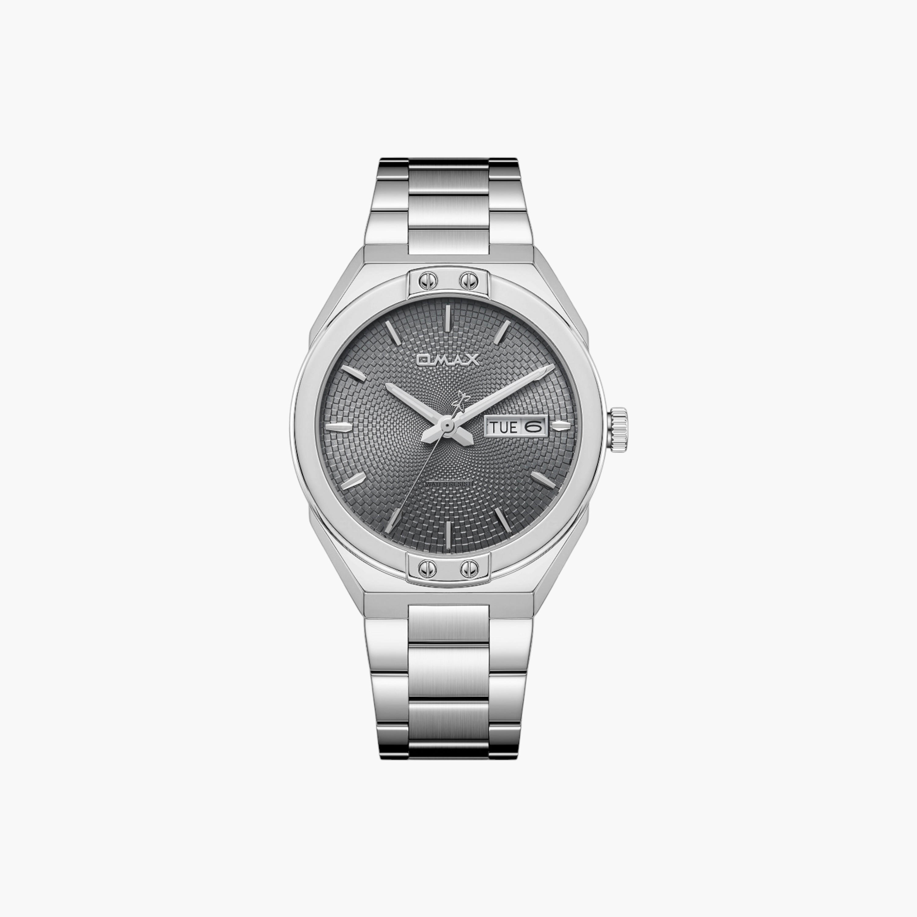 OMAX Silver Stainless Steel Men's Watch-men-watchesandjewellery-watches-image-1