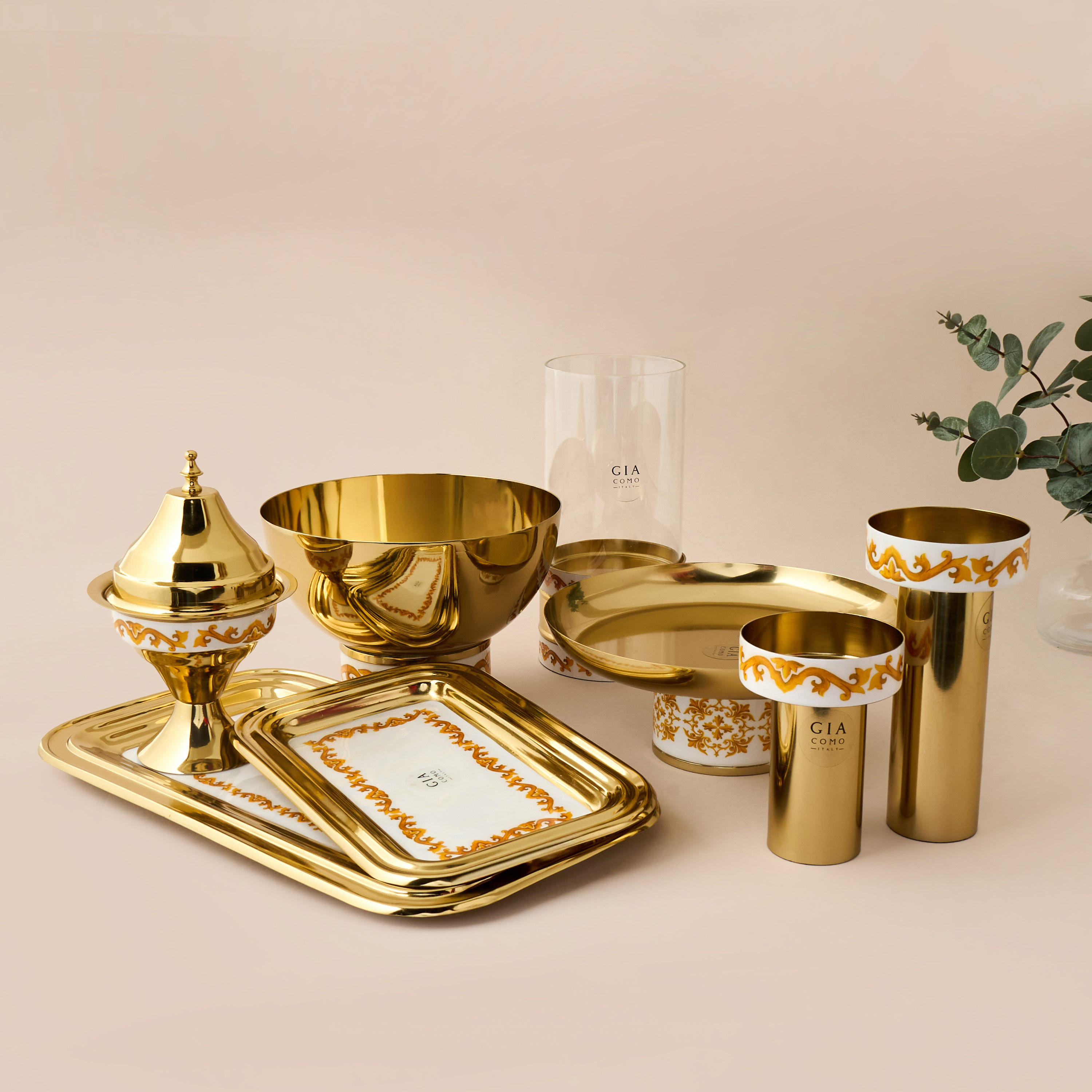 Gia Como Printed Decorative Tray - 37x19 cms-household-decor-boxesandtrays-image-5