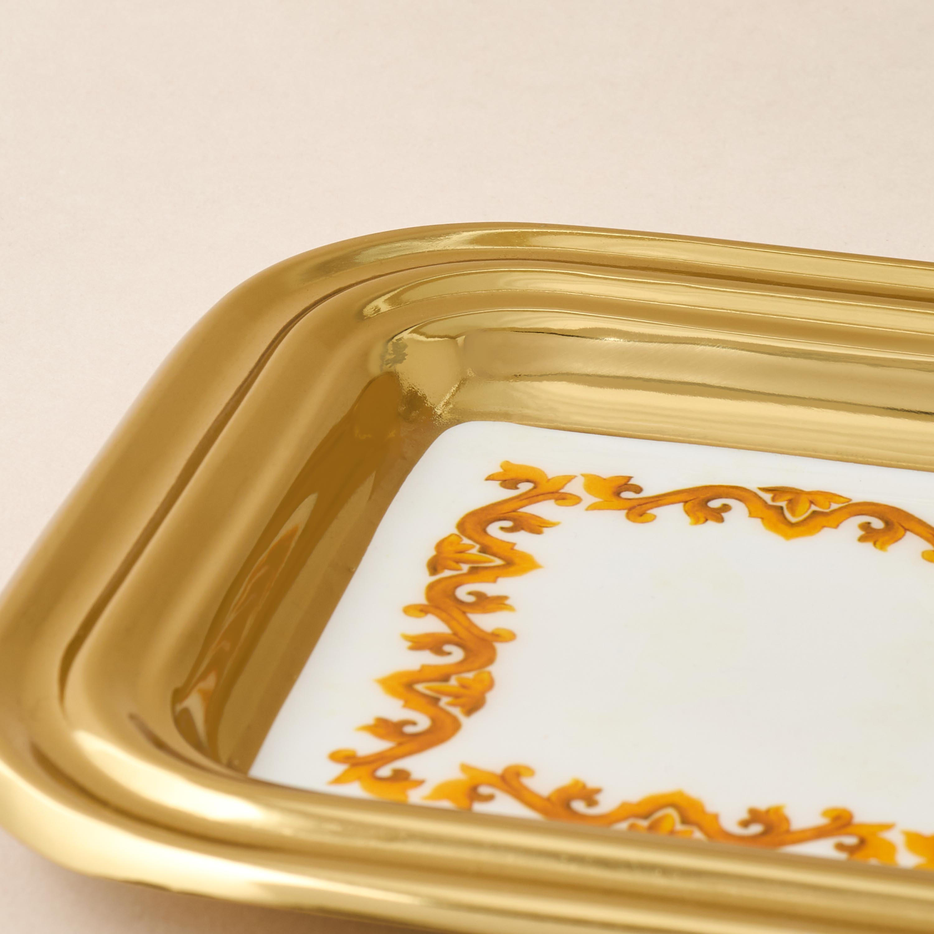 Gia Como Metal Decorative Tray - 27 cms-household-decor-boxesandtrays-image-3