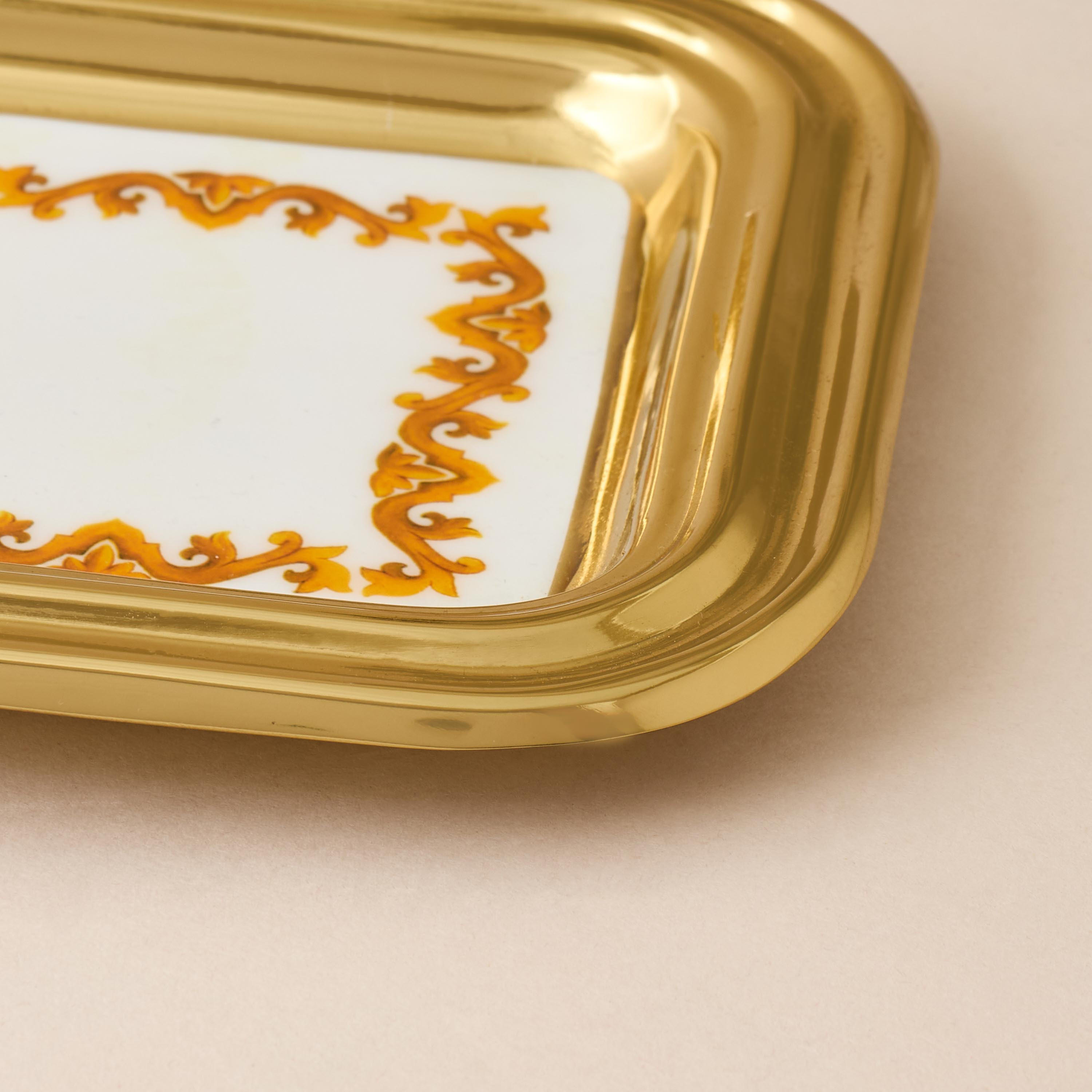 Gia Como Metal Decorative Tray - 27 cms-household-decor-boxesandtrays-image-4