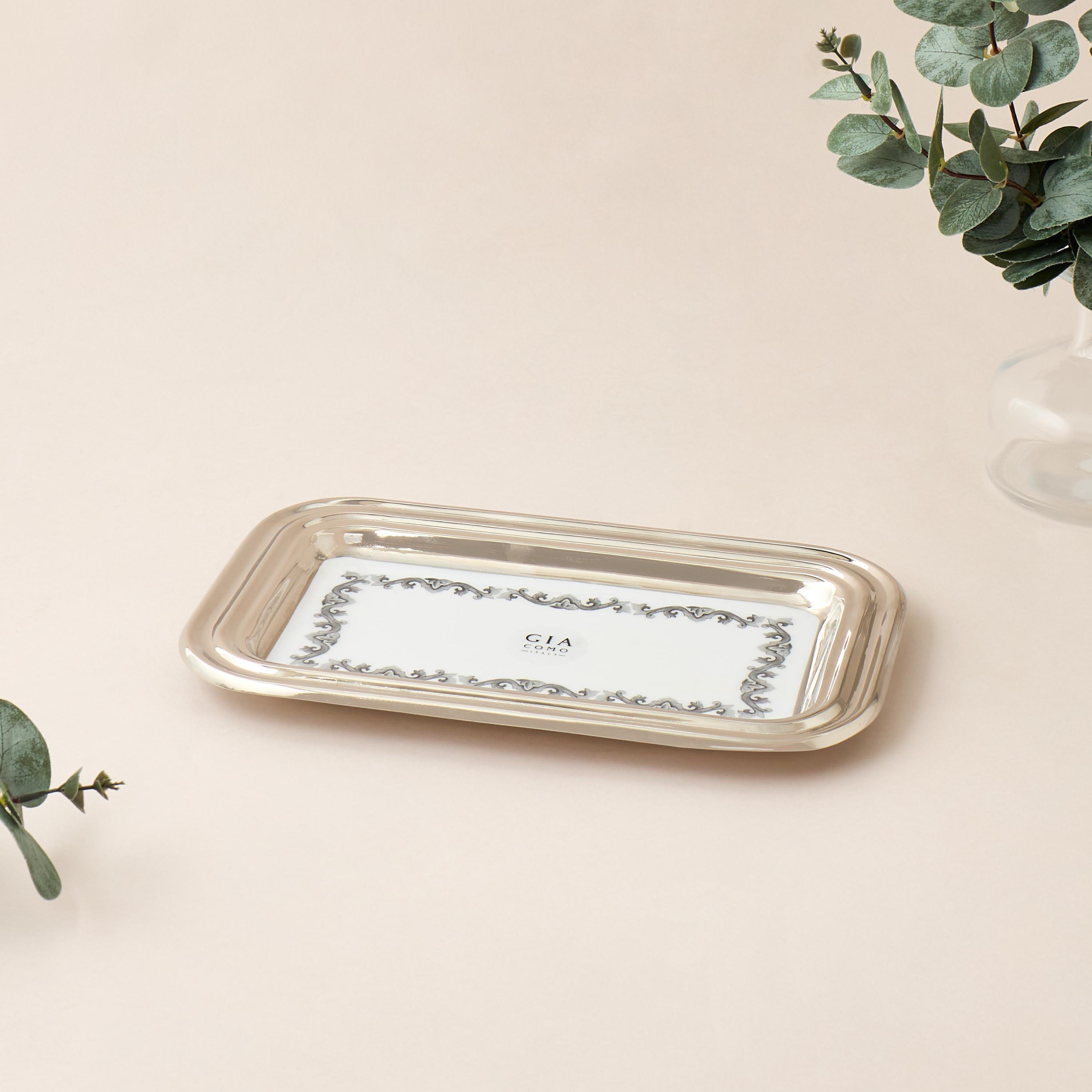 Gia Como Metal Decorative Tray - 27 cms-household-decor-boxesandtrays-image-2