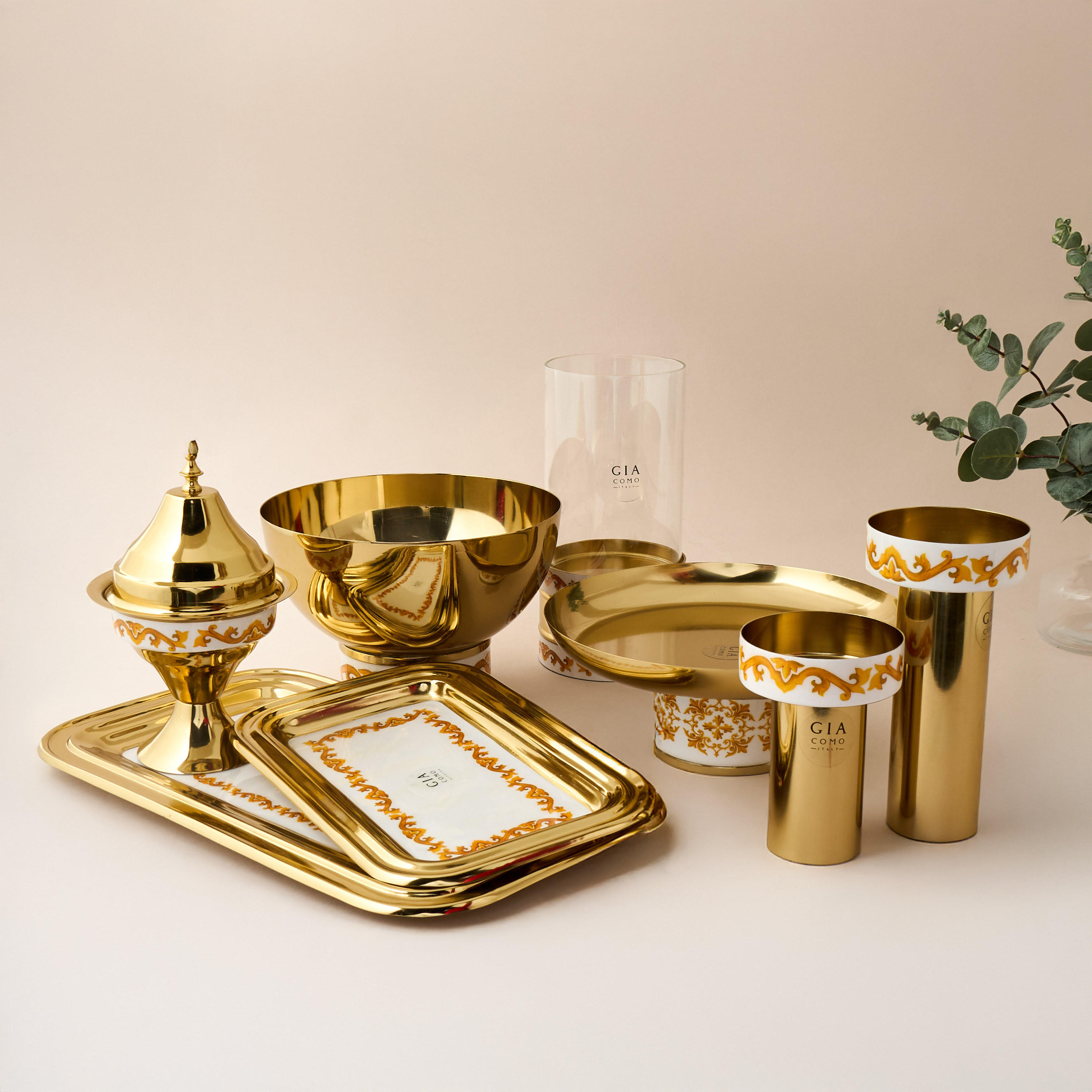 Gia Como Metallic Pillar Candleholder - 9 cms-household-decor-candleholdersandlanterns-image-5