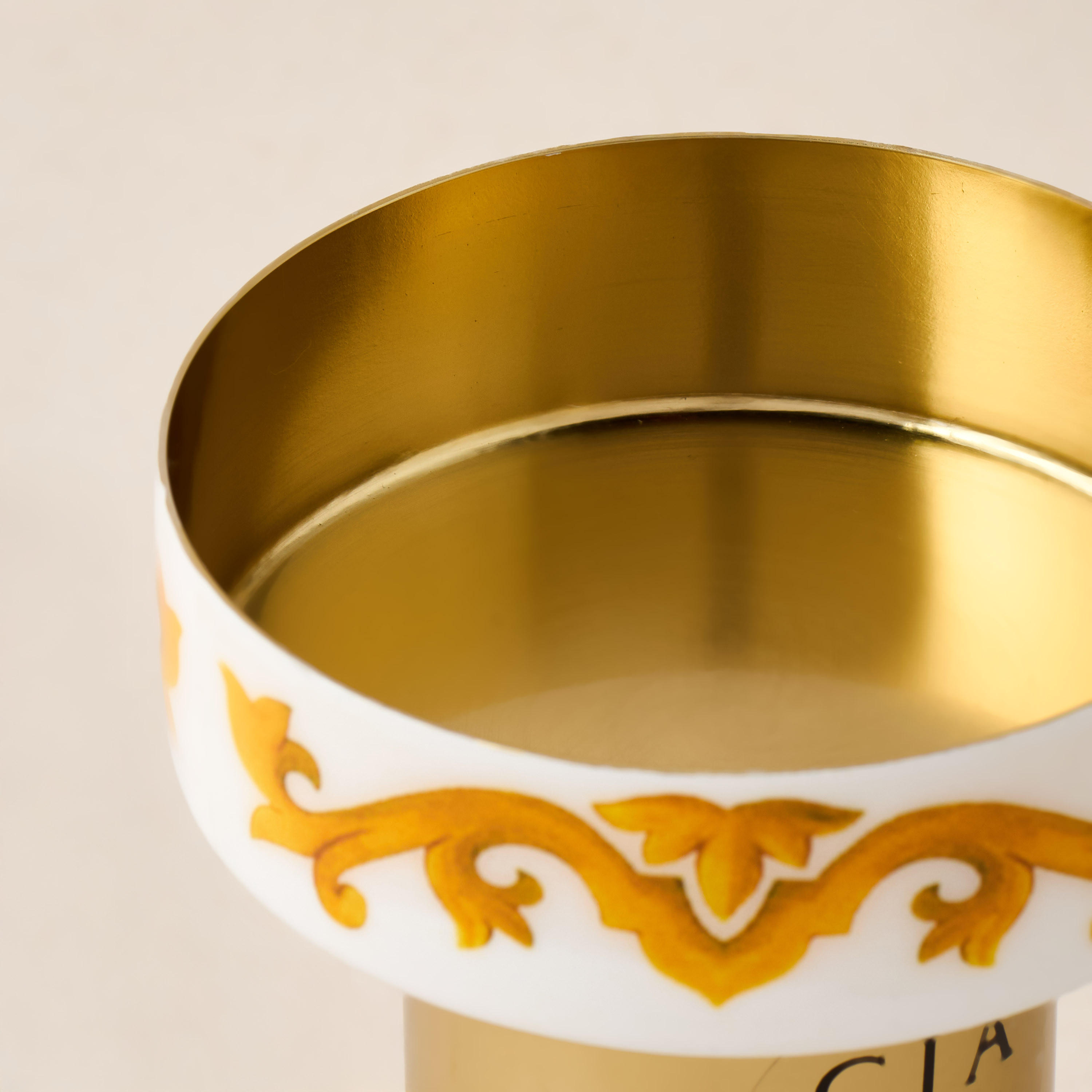 Gia Como Metallic Pillar Candleholder - 9 cms-household-decor-candleholdersandlanterns-image-3