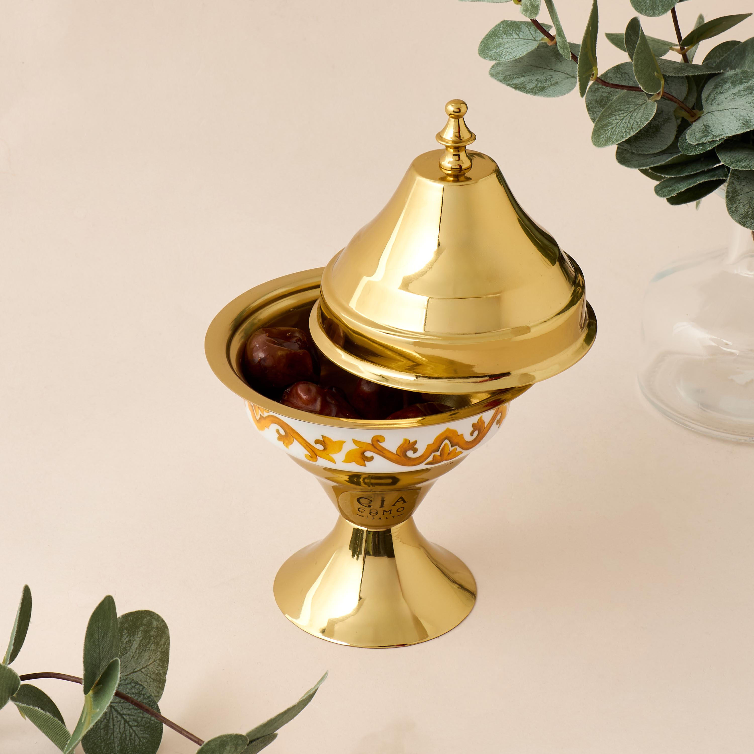 Gia Como Metallic Date Bowl with Lid-household-decor-decorativeobjectsandsculptures-image-2