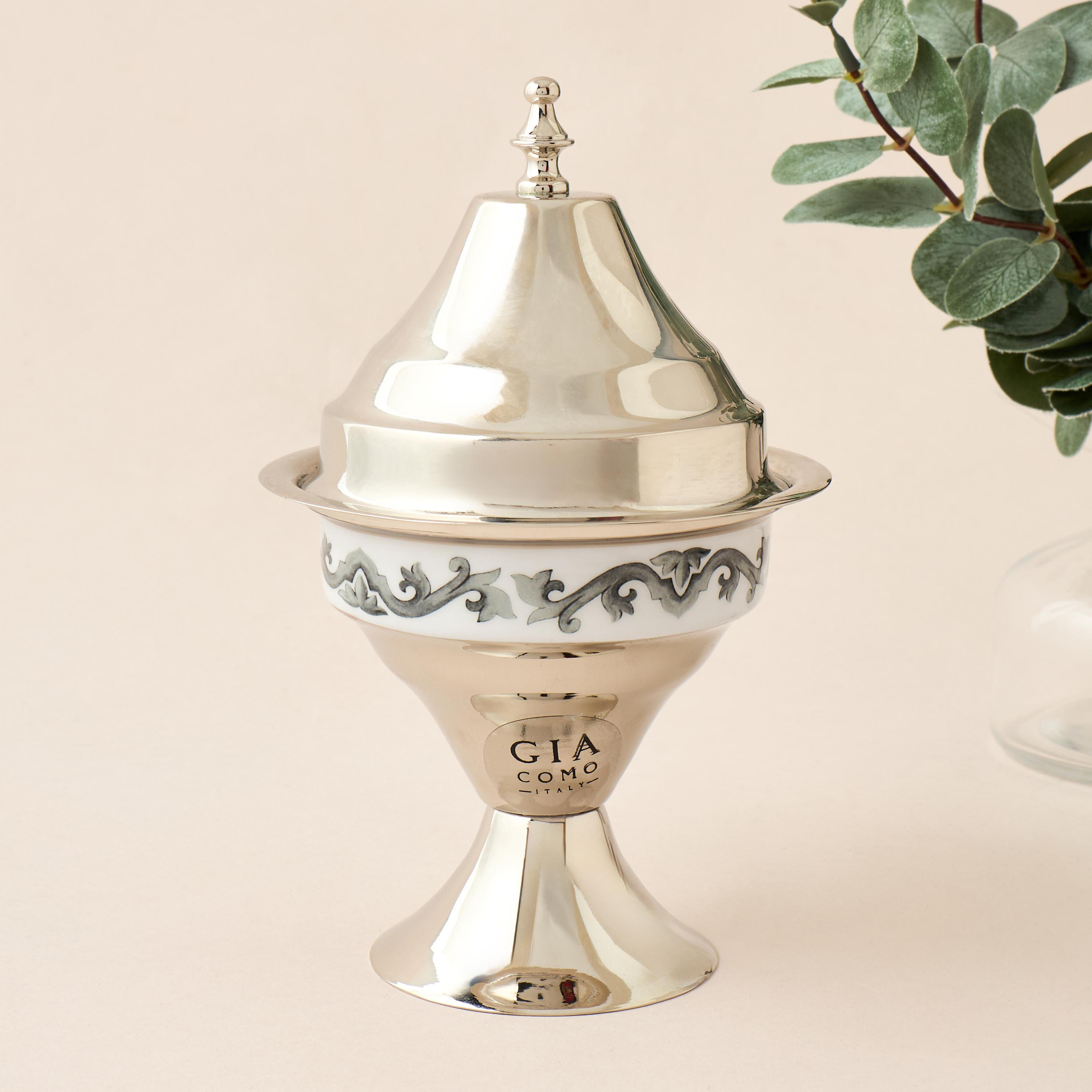 Gia Como Metal Date Bowl with Lid - 12x12 cms-household-dining-dinnerware-bowls-image-1