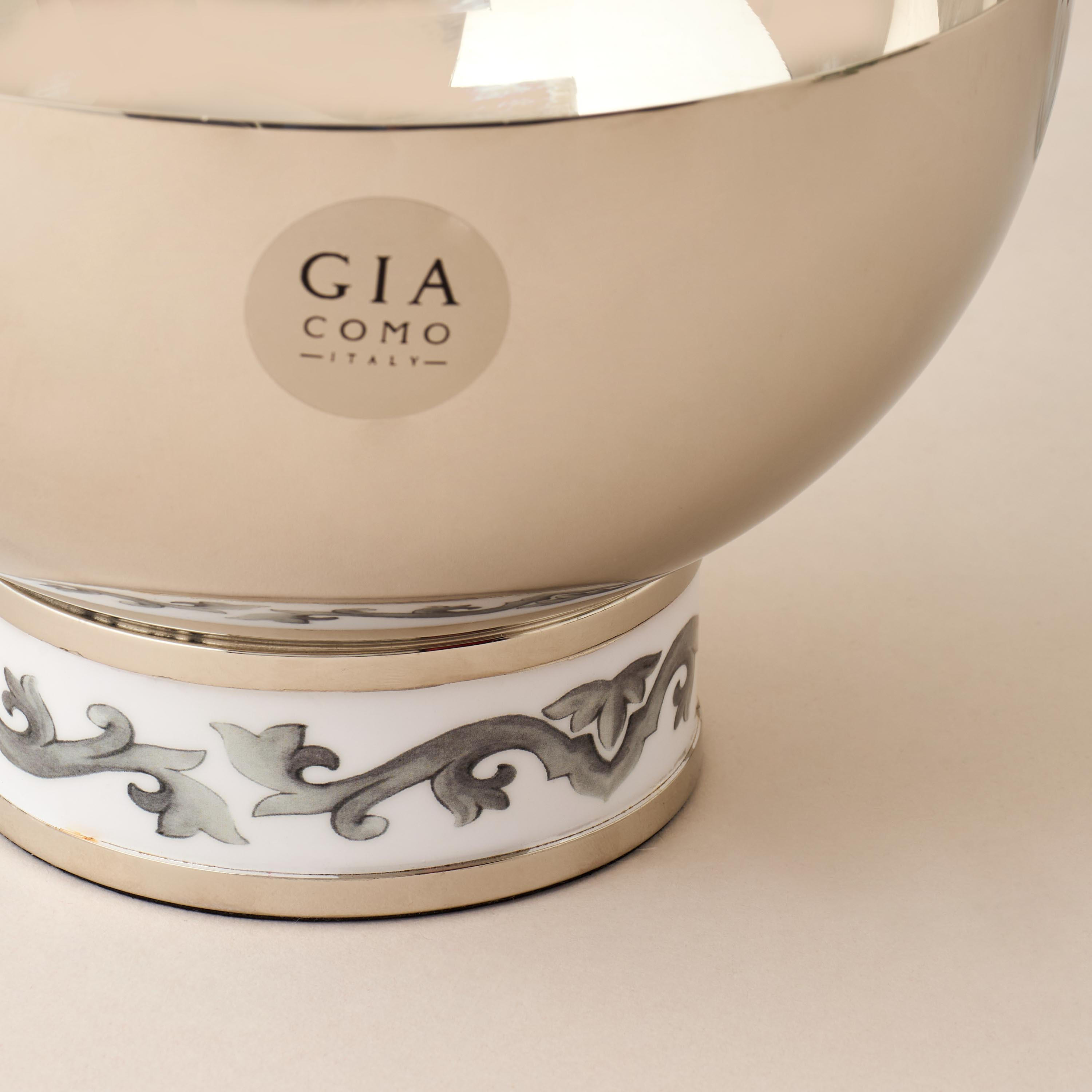 Gia Como Pedestal Metal Decorative Bowl-household-decor-vasesandbowls-image-4