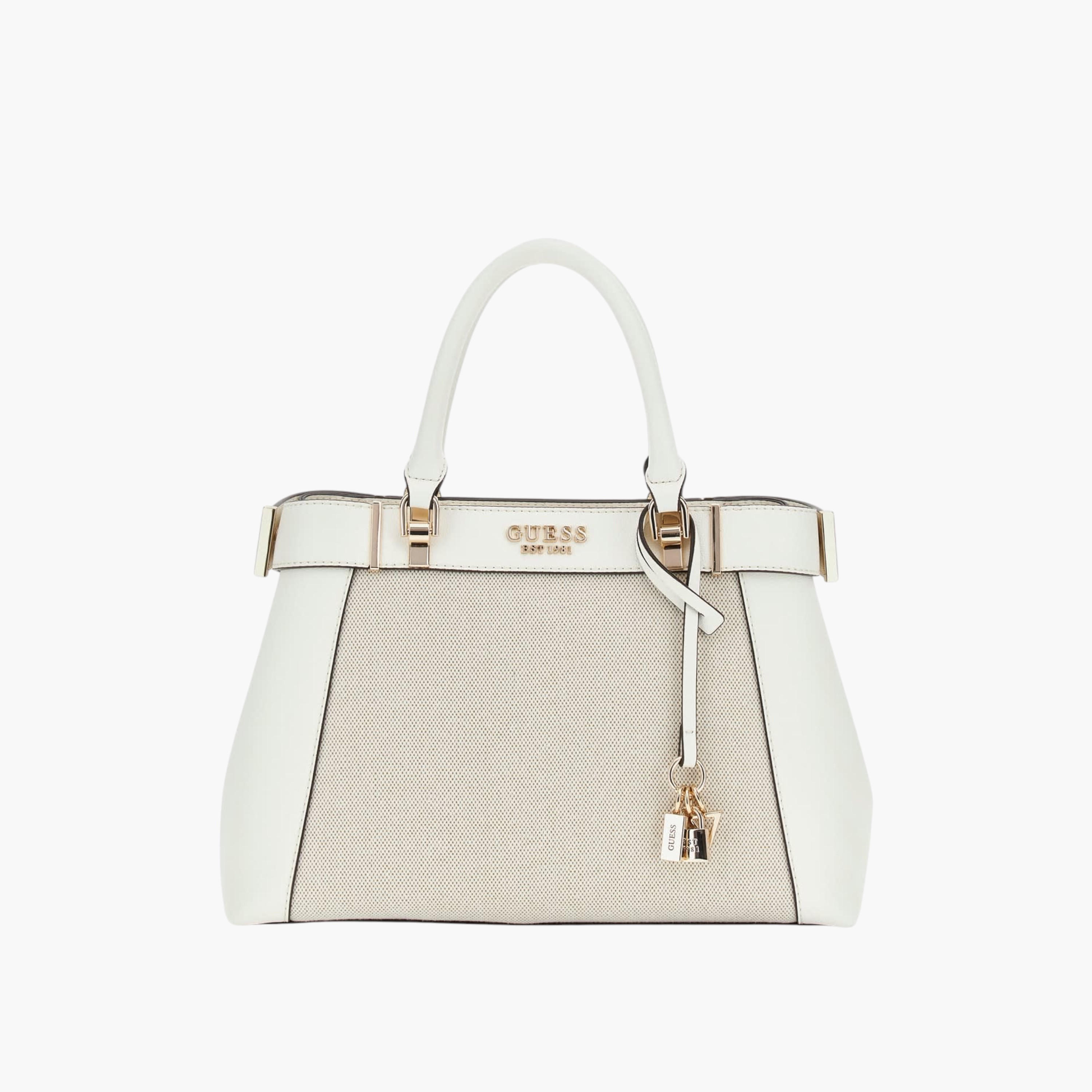 Guess ANADELA 3 Structured Faux Leather Satchel-women-bagsandwallets-handbags-image-1