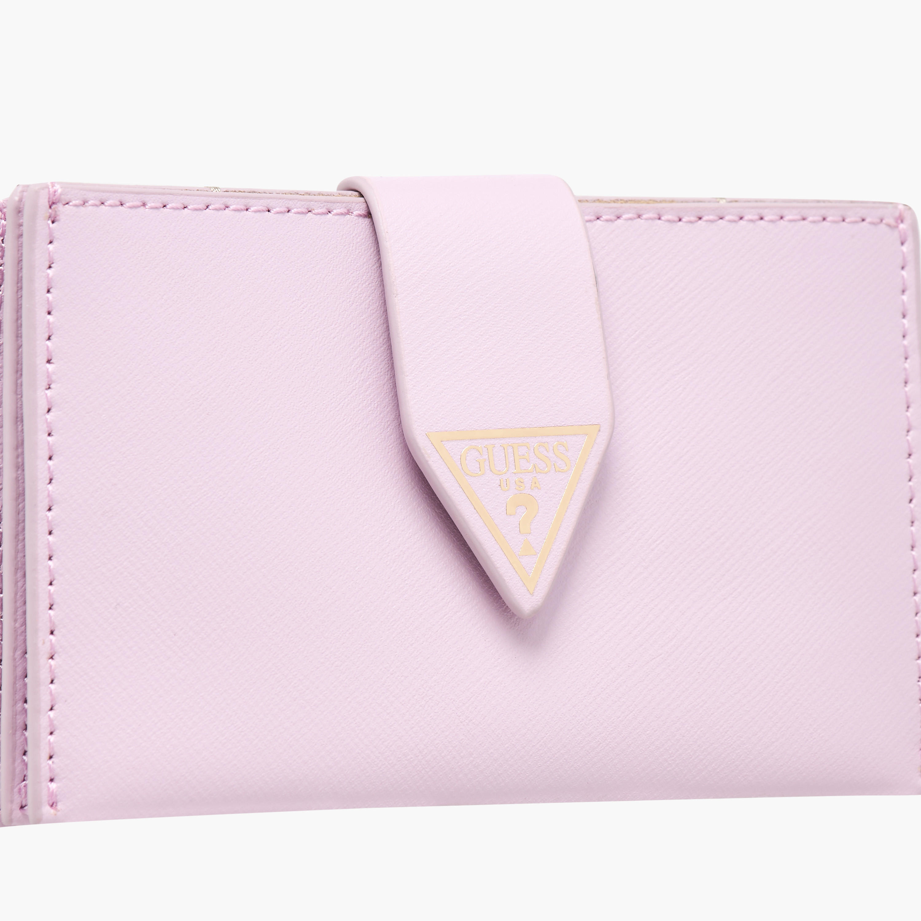 Guess Miriam Textured Card Holder with Button Closure-women-bagsandwallets-wallets-image-3