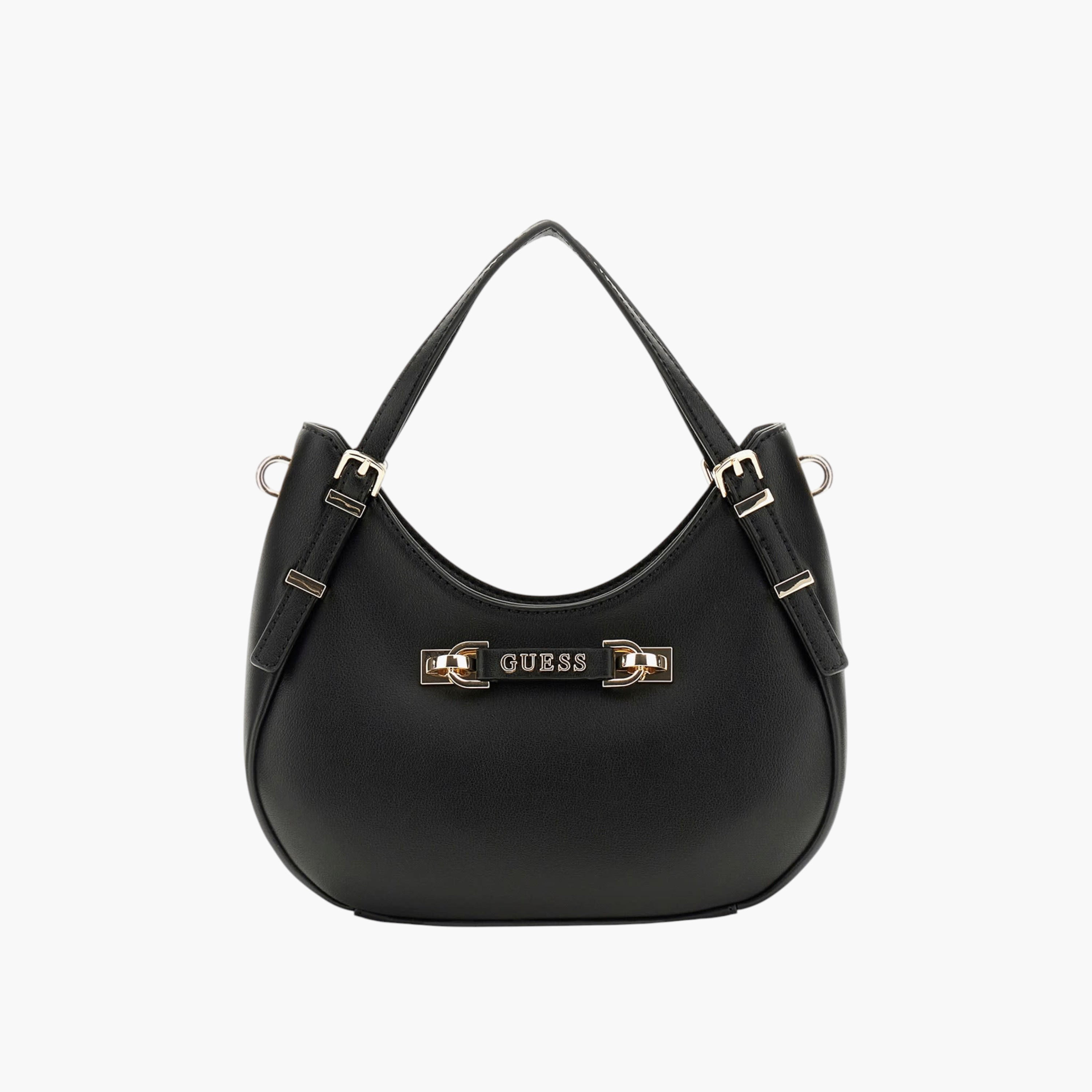 Guess LEFIA SMALL Curved Shoulder Bag with Gold Hardware-women-bagsandwallets-handbags-image-1